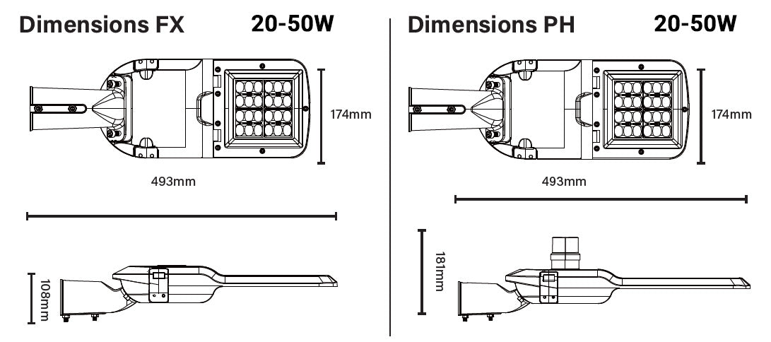 20W to 150W APOLLO Premium LED Street Lanterns IP66 - CCT - Wattage Selectable