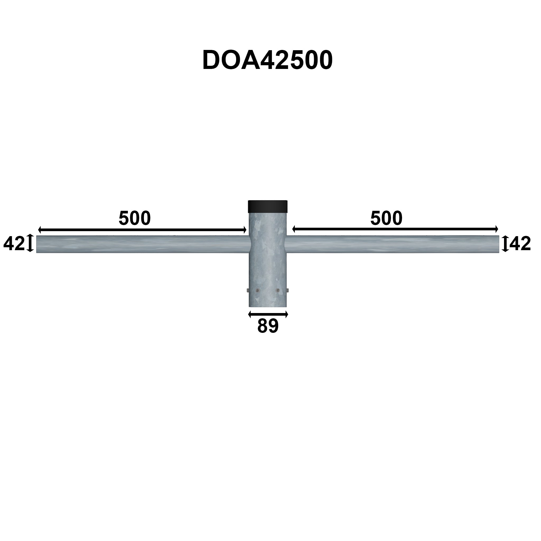 Double Outreach Arm Lantern Bracket - Suitable for 3m to 12m Columns