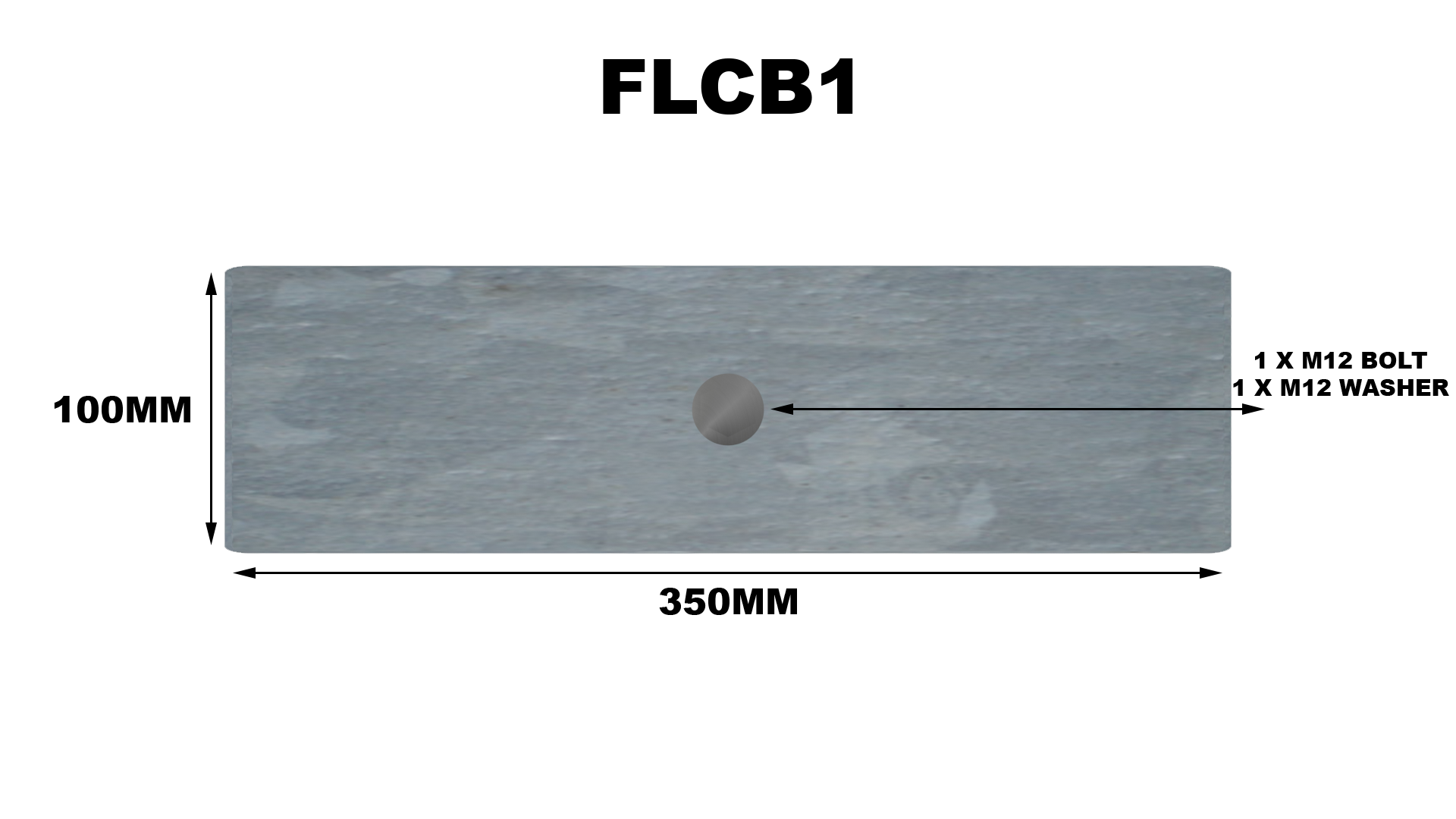 Single Floodlight Column Bracket - Suitable for 3m to 12m Columns