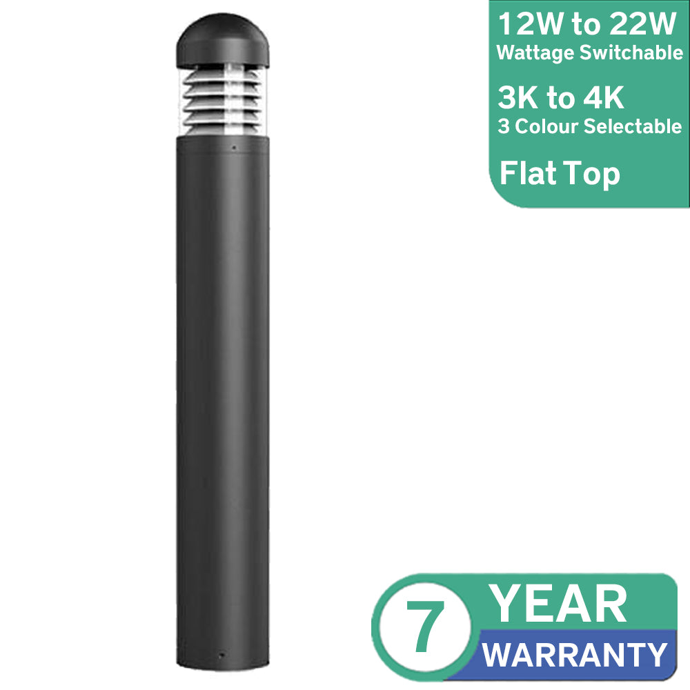 12W to 22W Faro Premium Louvre LED Bollard IP65