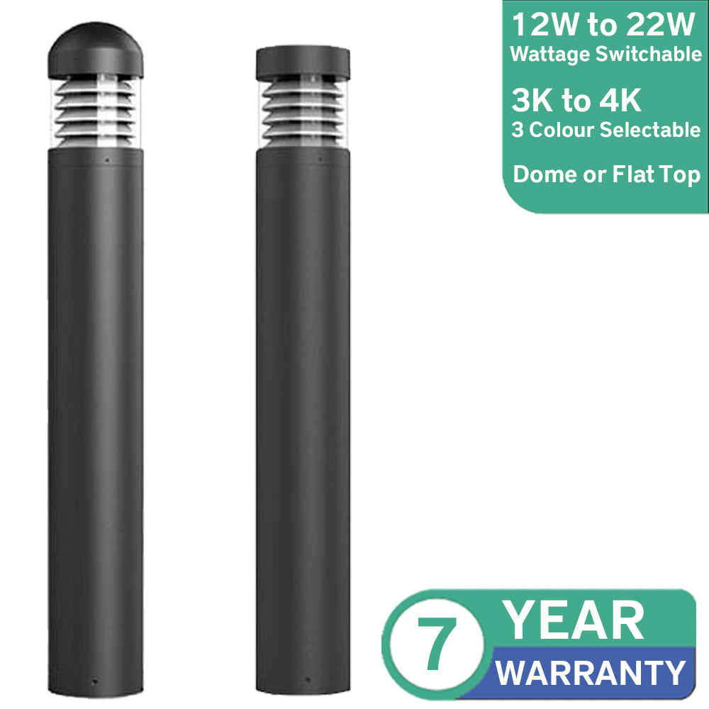 12W to 22W Faro Premium Louvre LED Bollard IP65