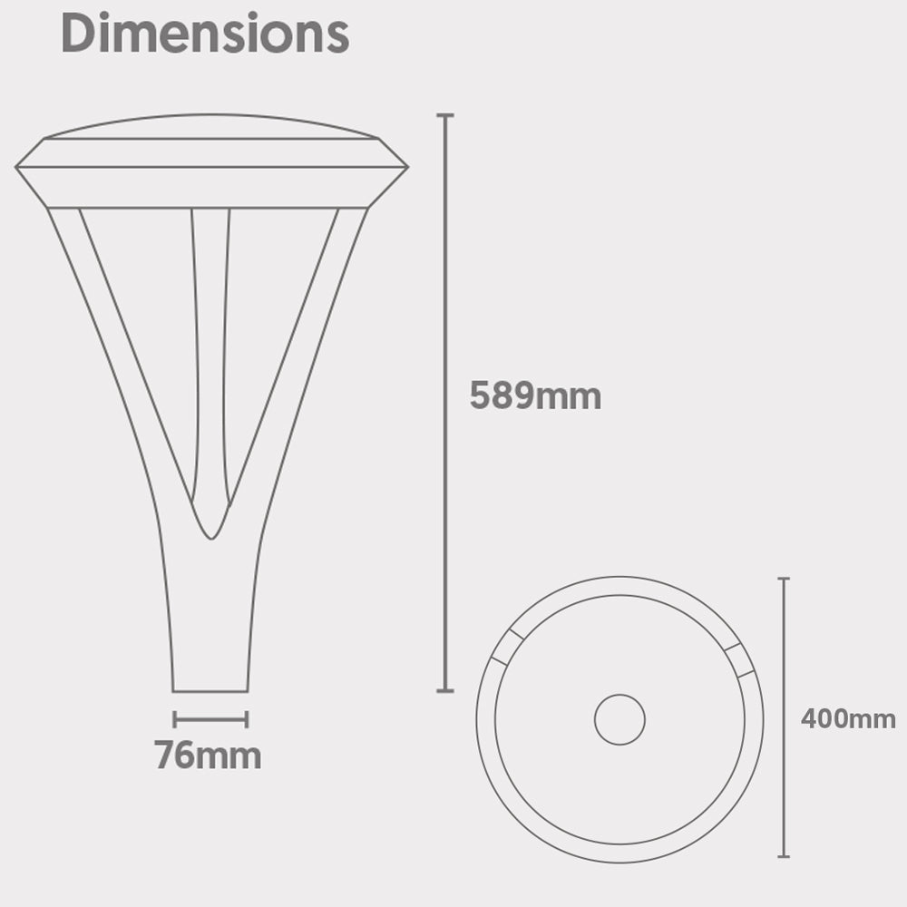 25W to 58W Leon Premium LED Post-Top Street Light IP66