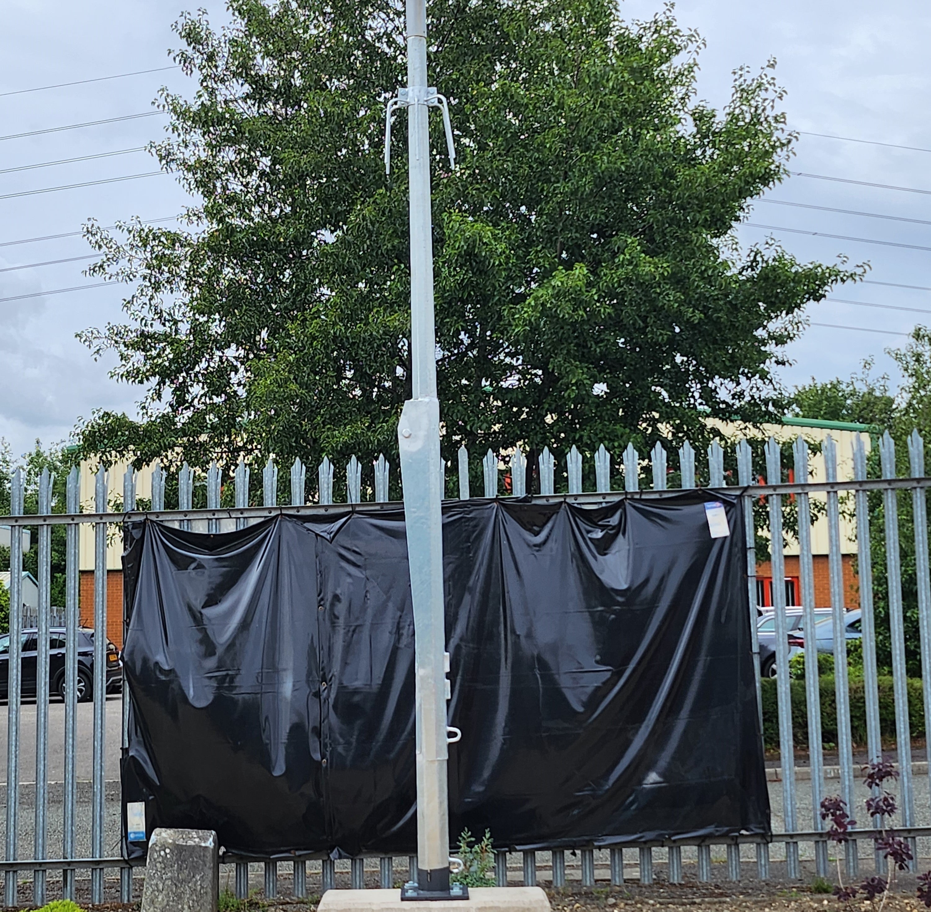 5 Metre Mid-Hinged Flange Plate Lighting Column - COLLECTION ONLY