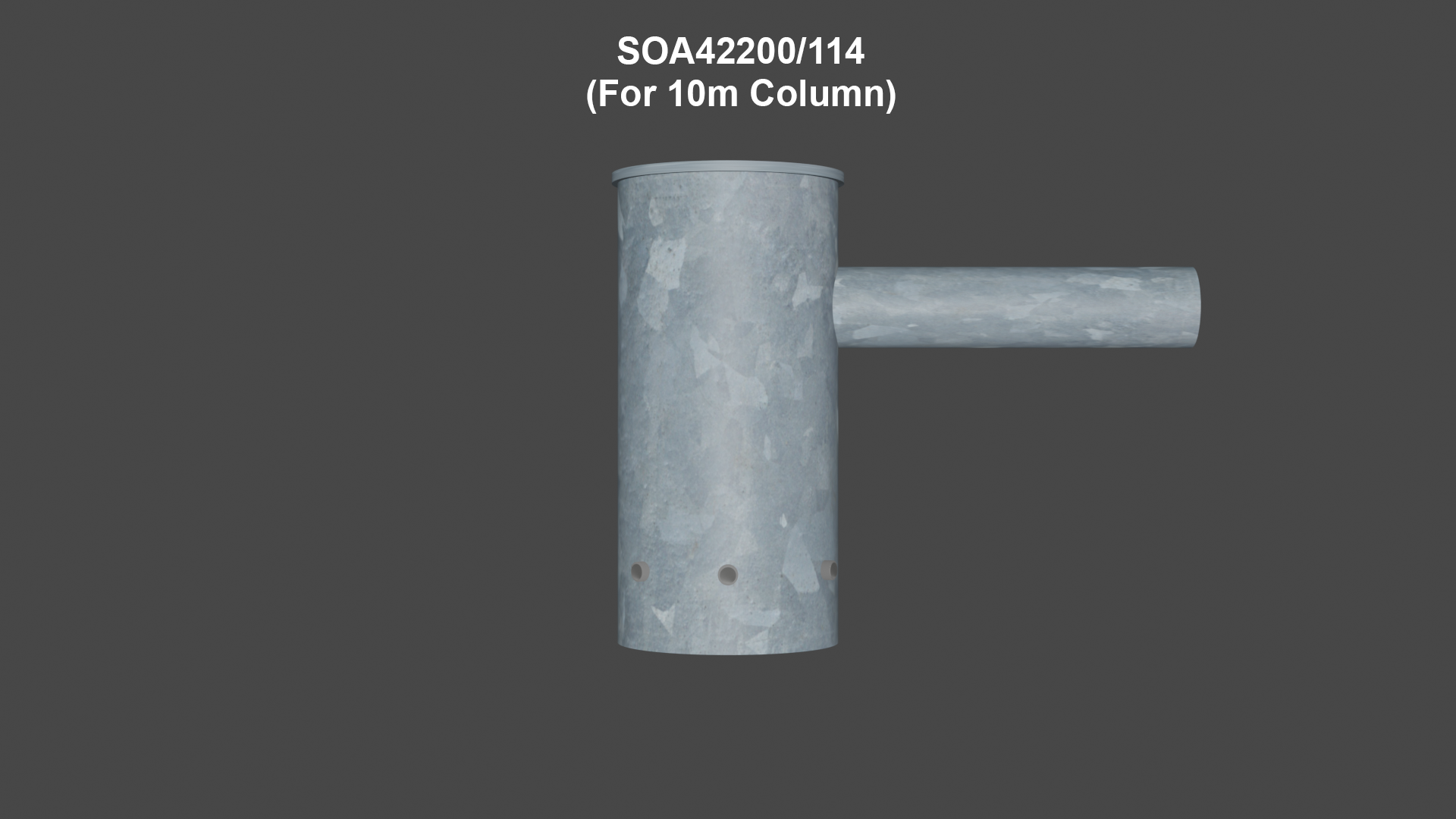 Single Outreach Arm Lantern Bracket - Suitable for 3m to 12m Columns