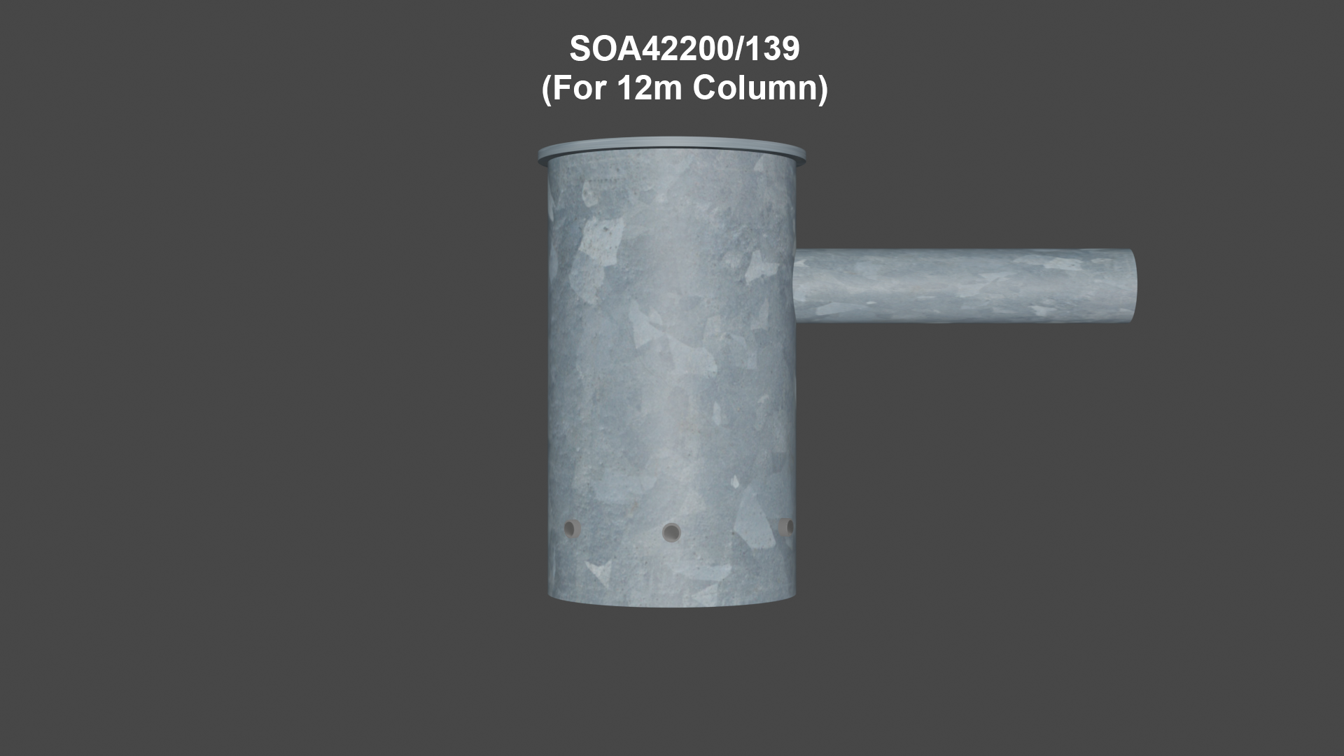 Single Outreach Arm Lantern Bracket - Suitable for 3m to 12m Columns