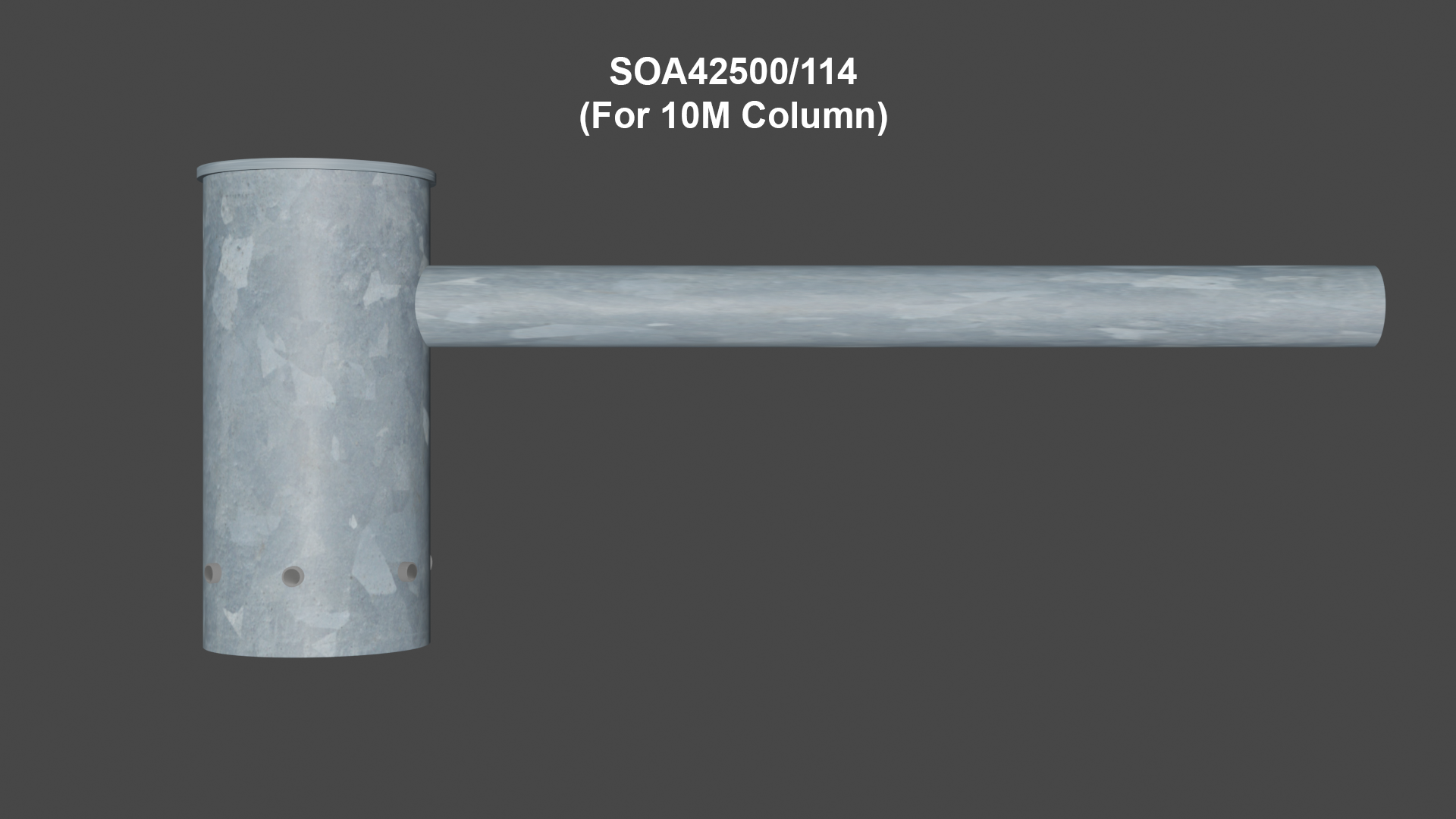 Single Outreach Arm Lantern Bracket - Suitable for 3m to 12m Columns