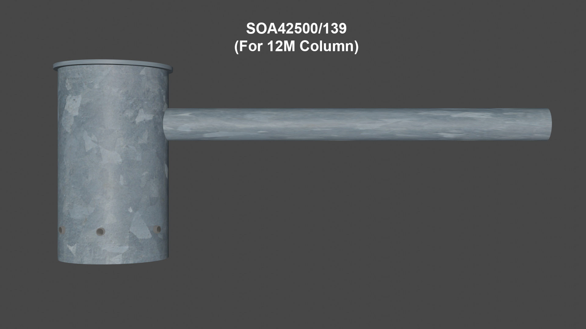 Single Outreach Arm Lantern Bracket - Suitable for 3m to 12m Columns