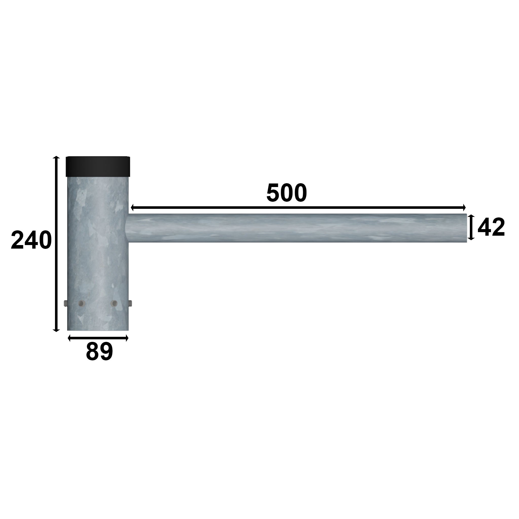 Single Outreach Arm Lantern Bracket - Suitable for 3m to 12m Columns