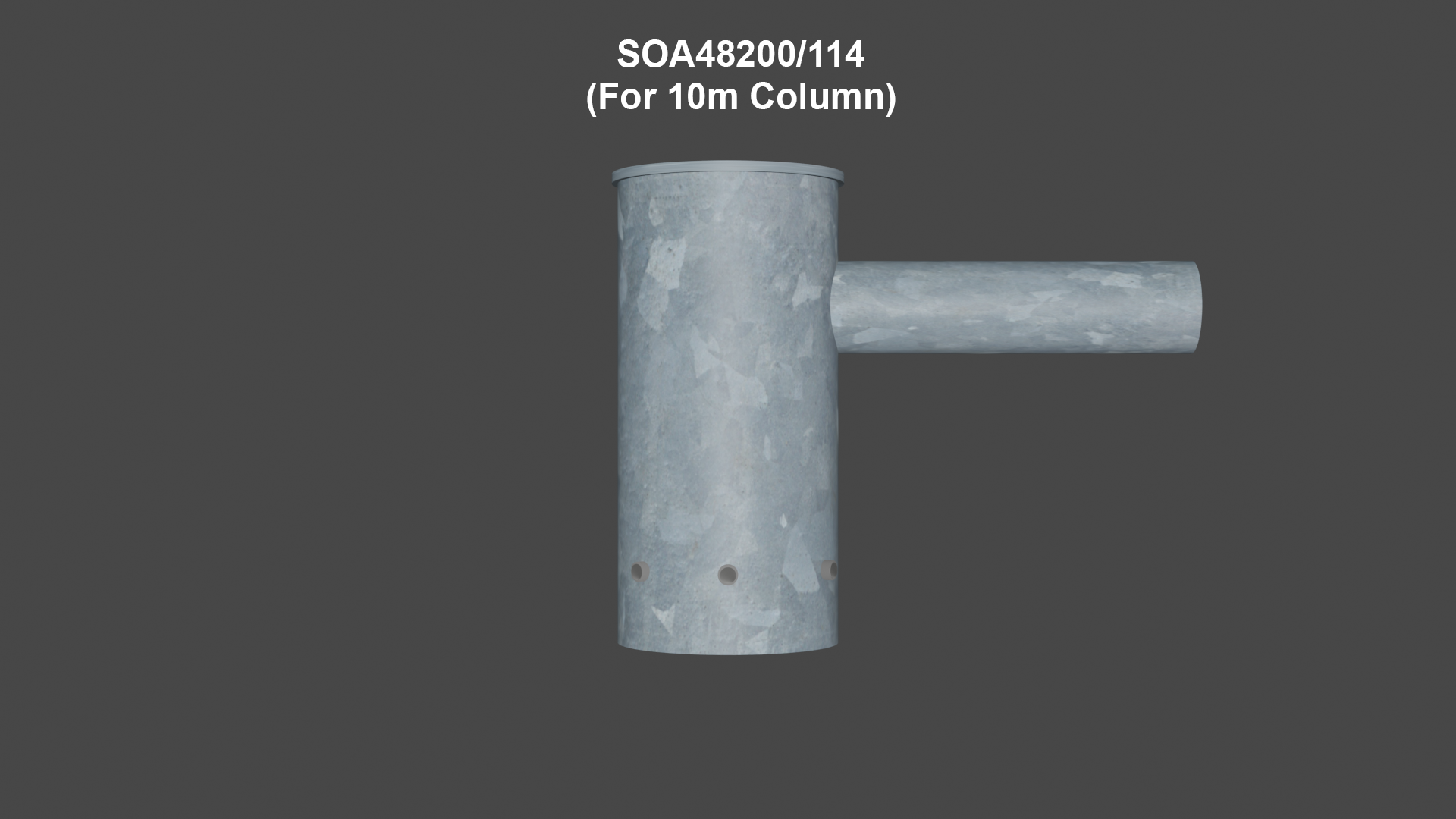 Single Outreach Arm Lantern Bracket - Suitable for 3m to 12m Columns