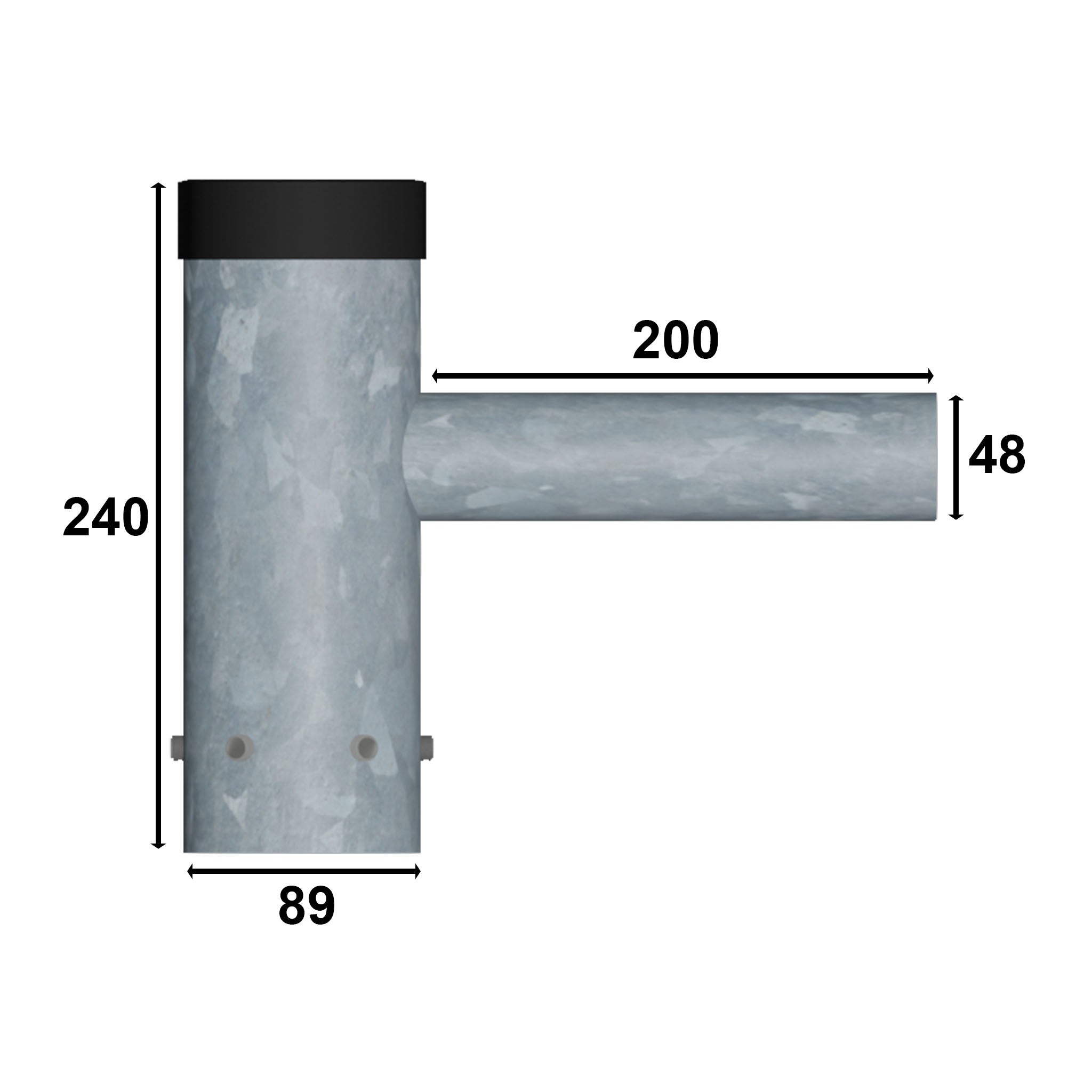 Single Outreach Arm Lantern Bracket - Suitable for 3m to 12m Columns
