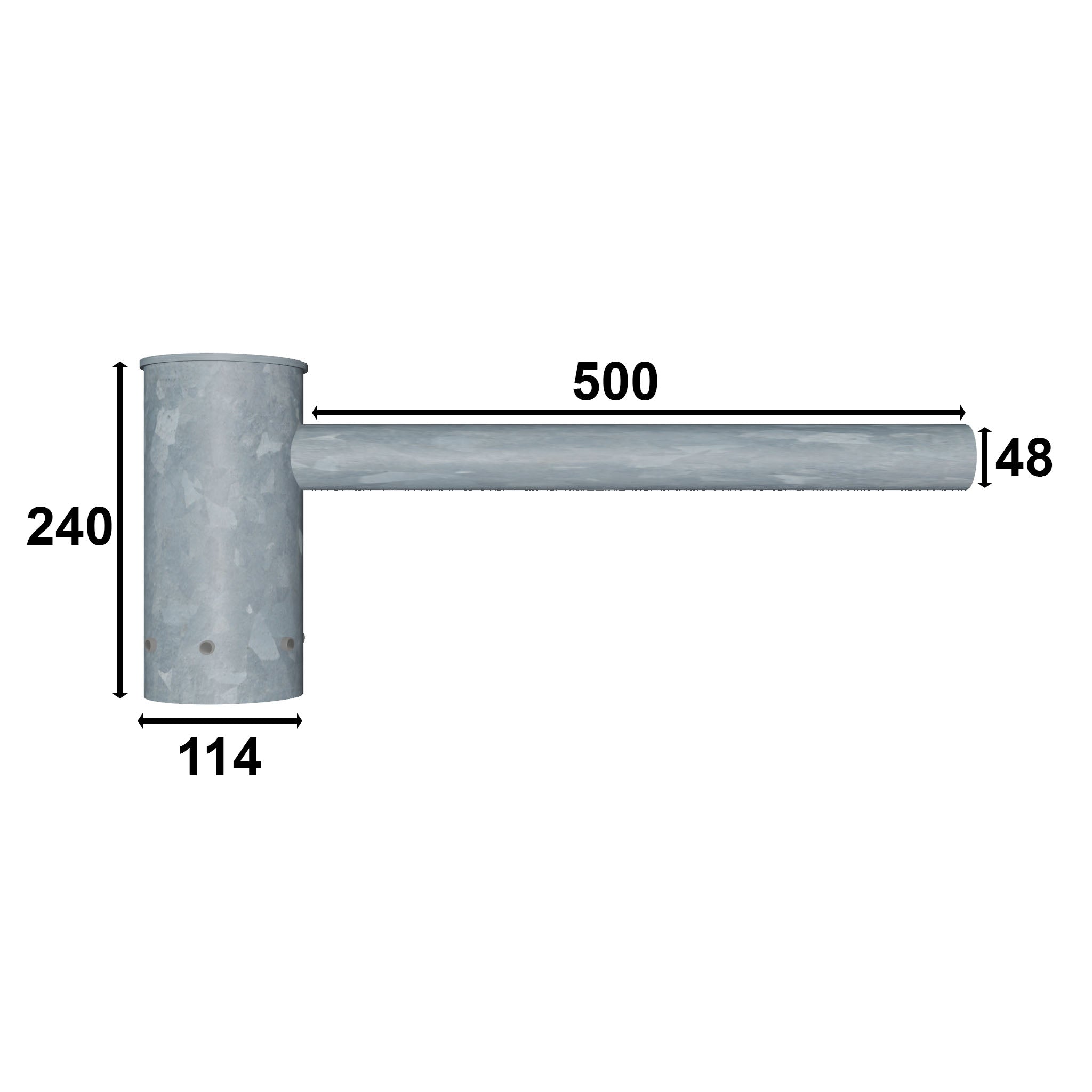 Single Outreach Arm Lantern Bracket - Suitable for 3m to 12m Columns