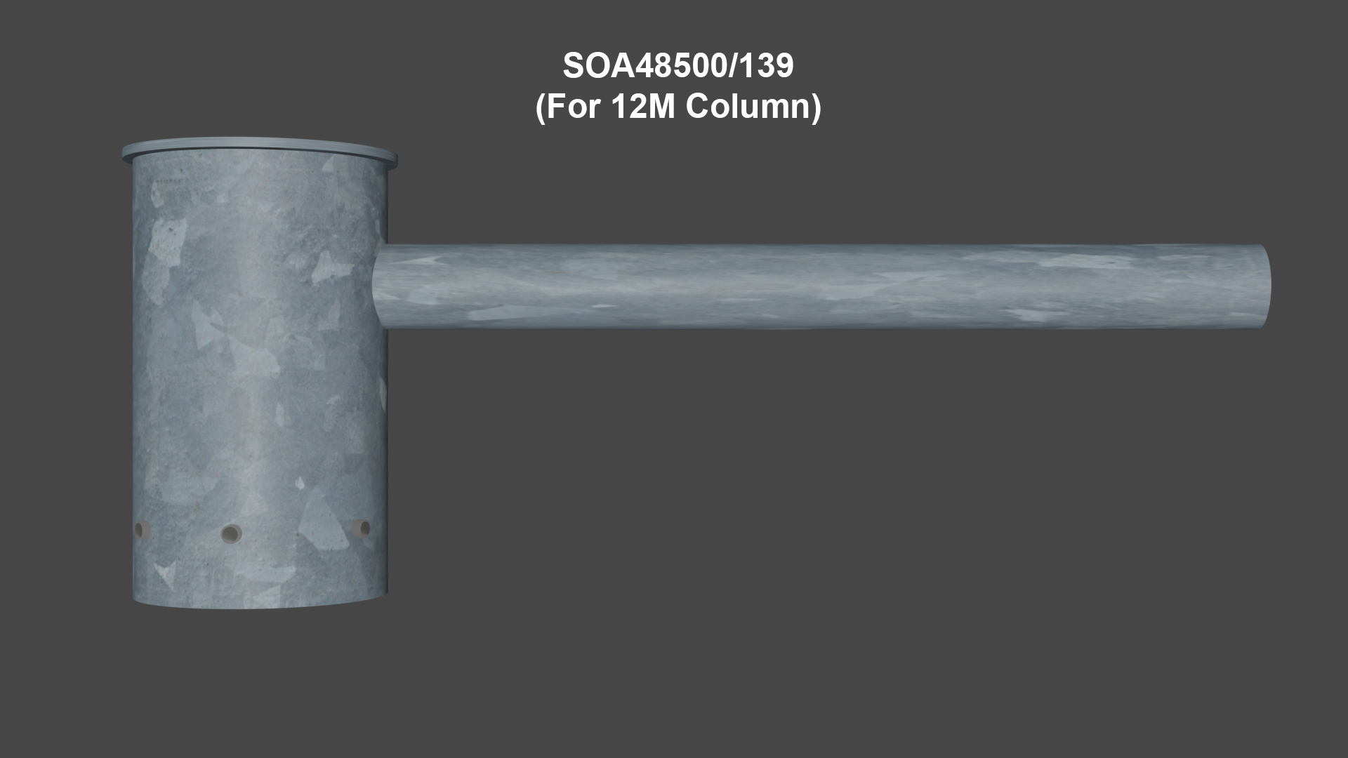 Single Outreach Arm Lantern Bracket - Suitable for 3m to 12m Columns