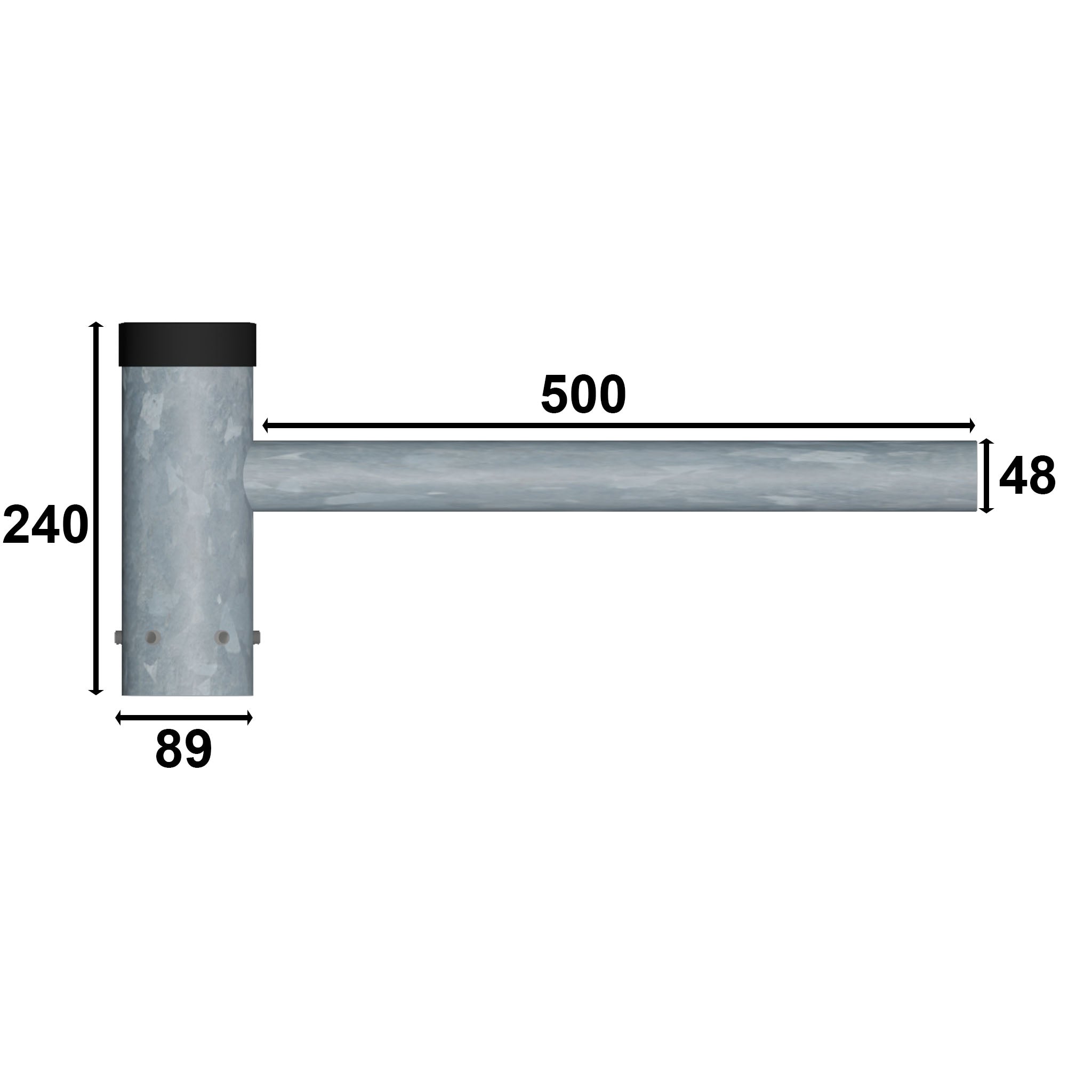 Single Outreach Arm Lantern Bracket - Suitable for 3m to 12m Columns