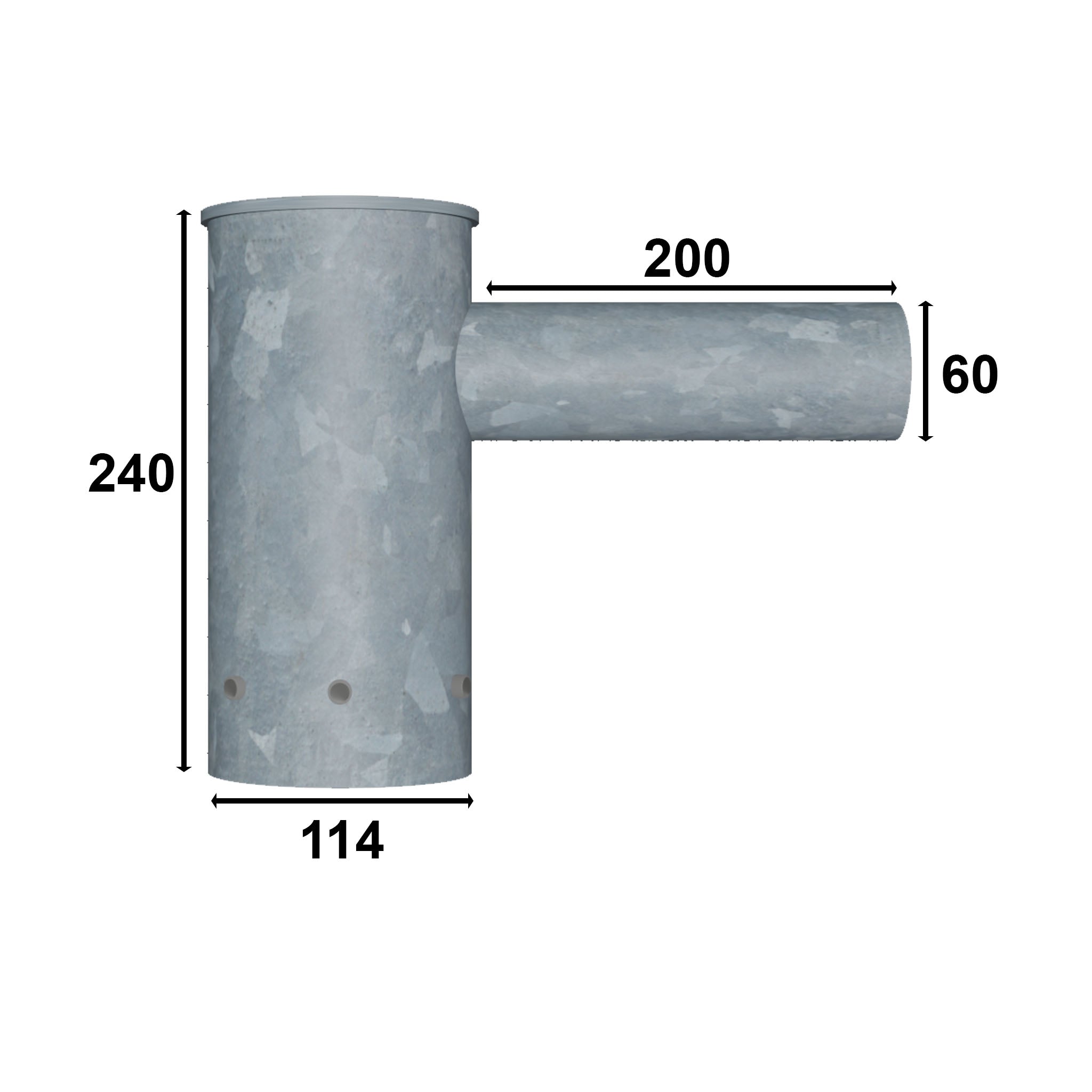 Single Outreach Arm Lantern Bracket - Suitable for 3m to 12m Columns