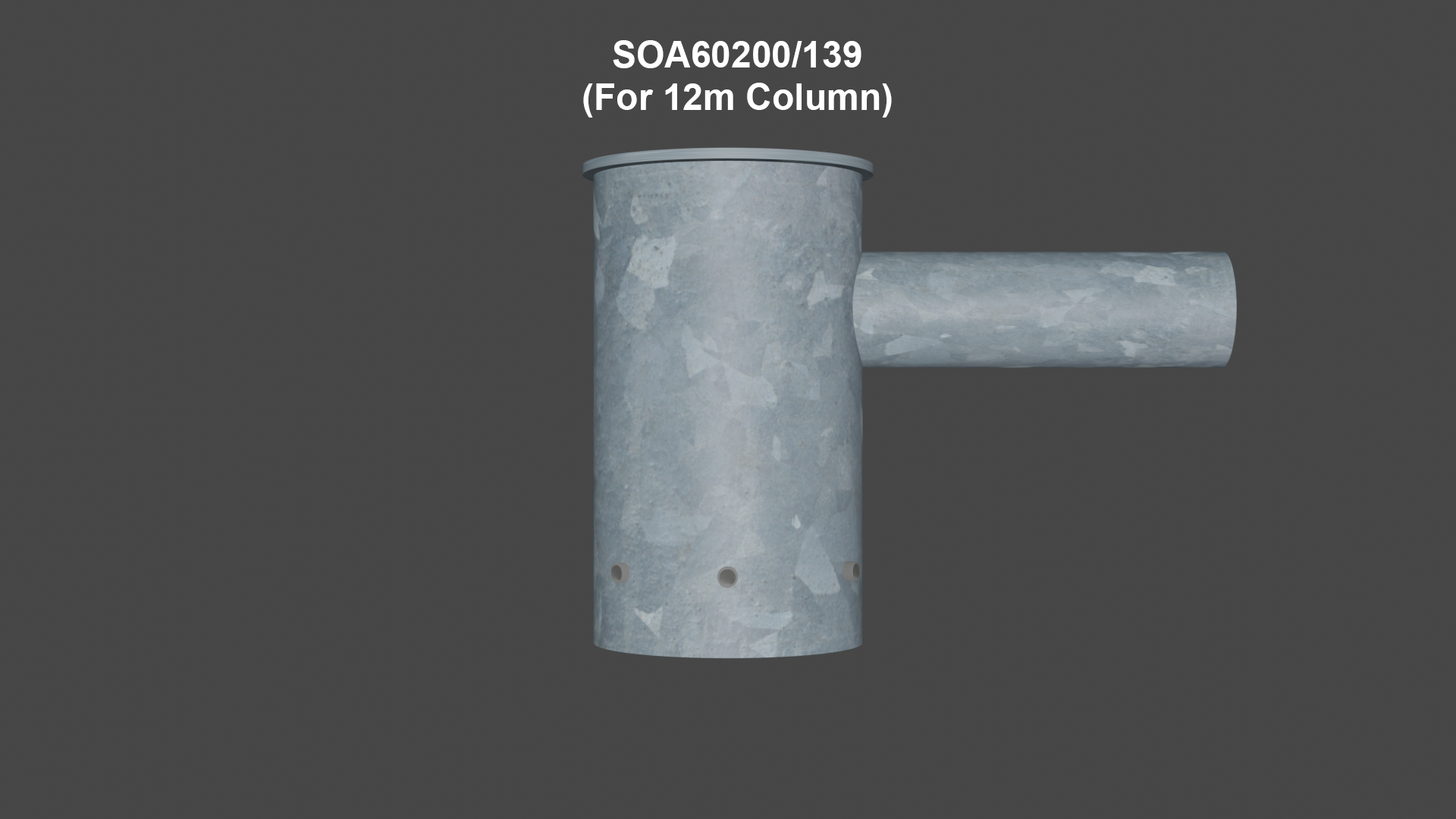 Single Outreach Arm Lantern Bracket - Suitable for 3m to 12m Columns