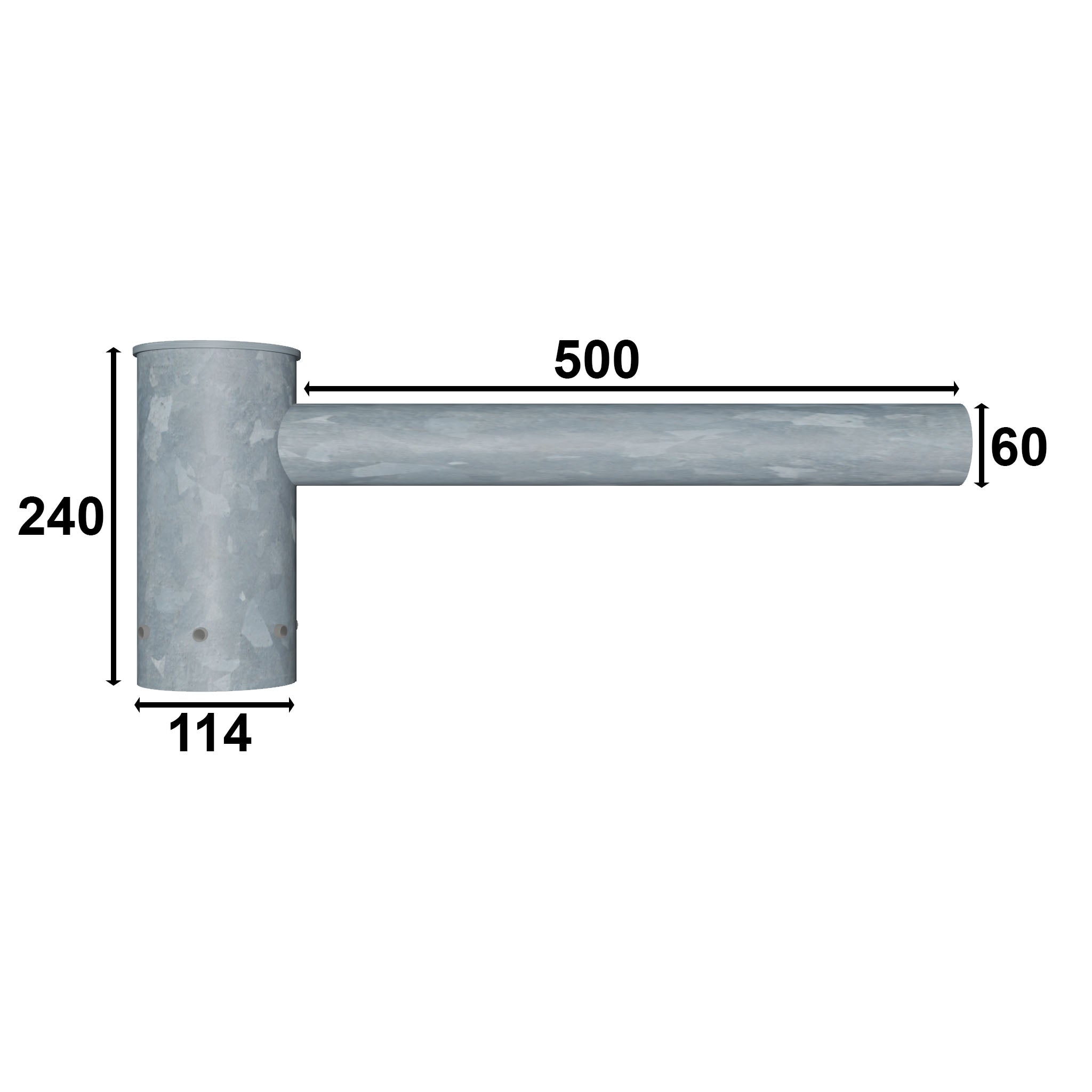 Single Outreach Arm Lantern Bracket - Suitable for 3m to 12m Columns