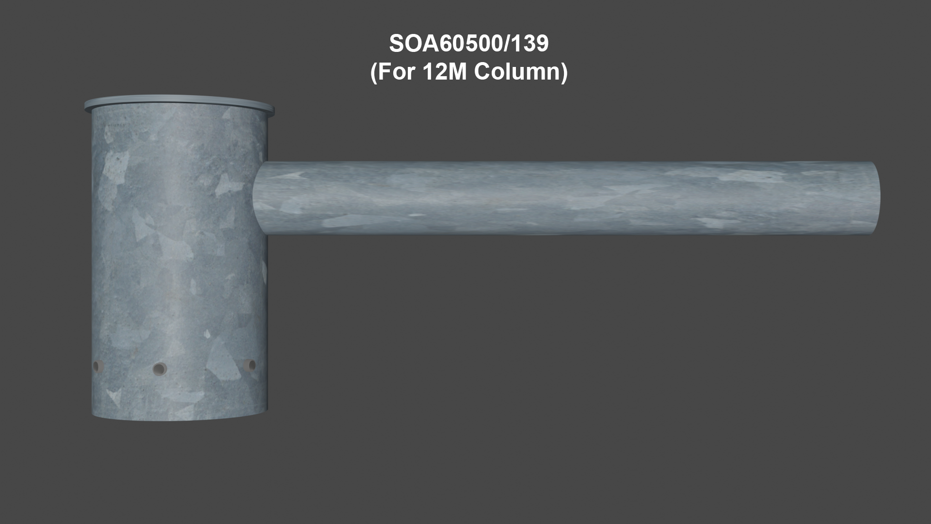 Single Outreach Arm Lantern Bracket - Suitable for 3m to 12m Columns