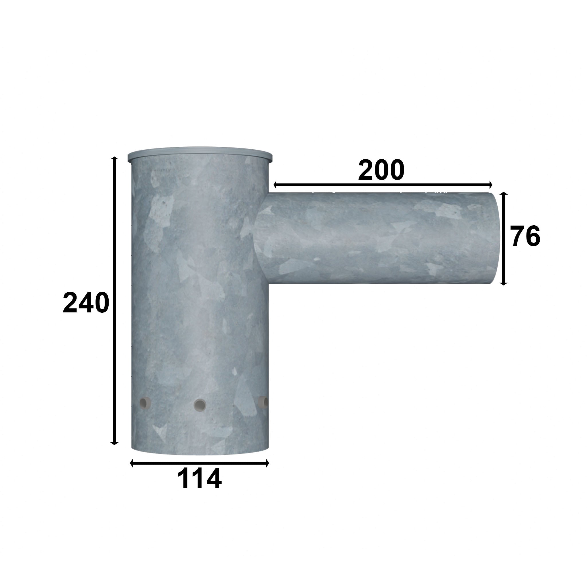 Single Outreach Arm Lantern Bracket - Suitable for 3m to 12m Columns