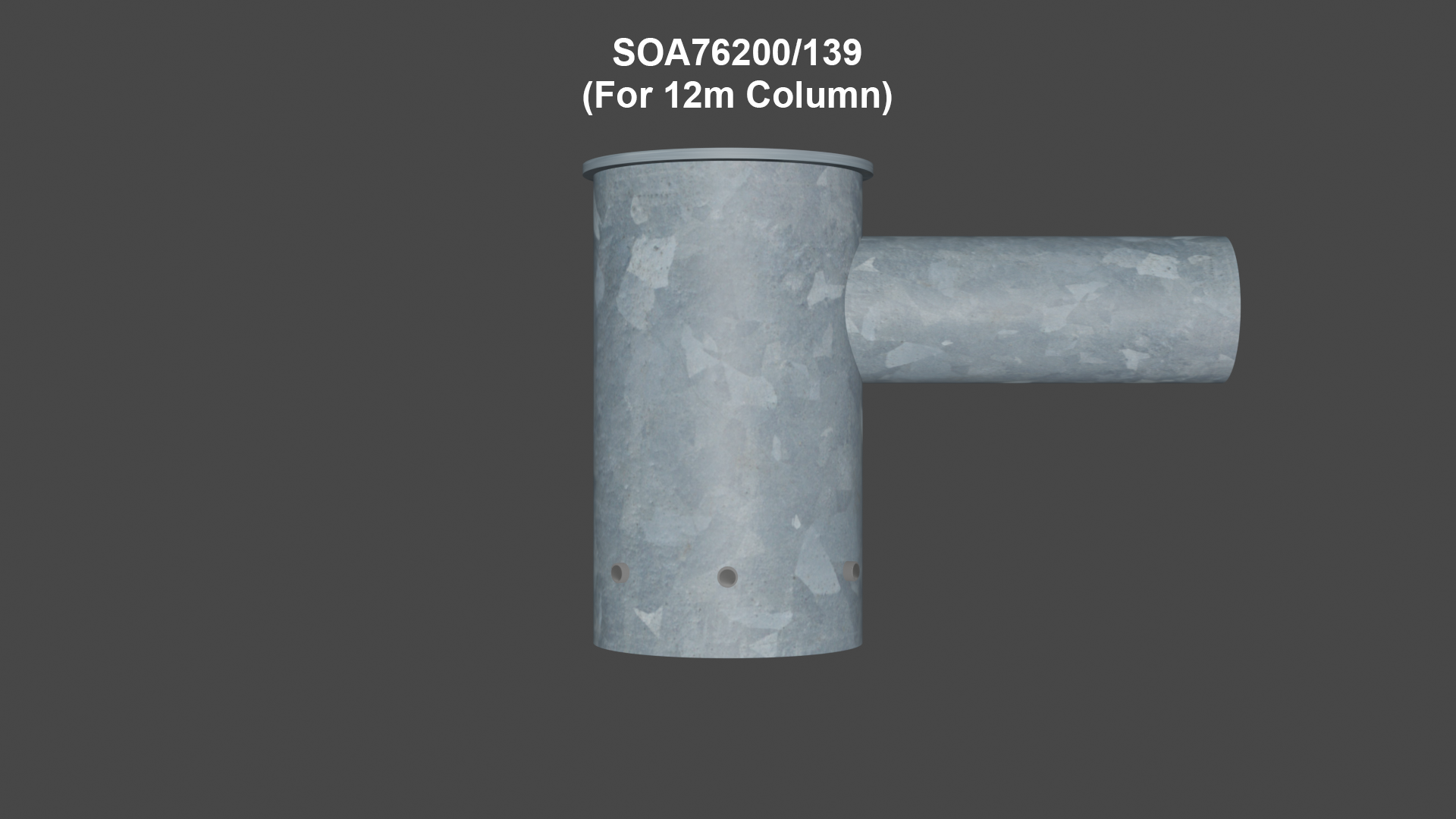 Single Outreach Arm Lantern Bracket - Suitable for 3m to 12m Columns