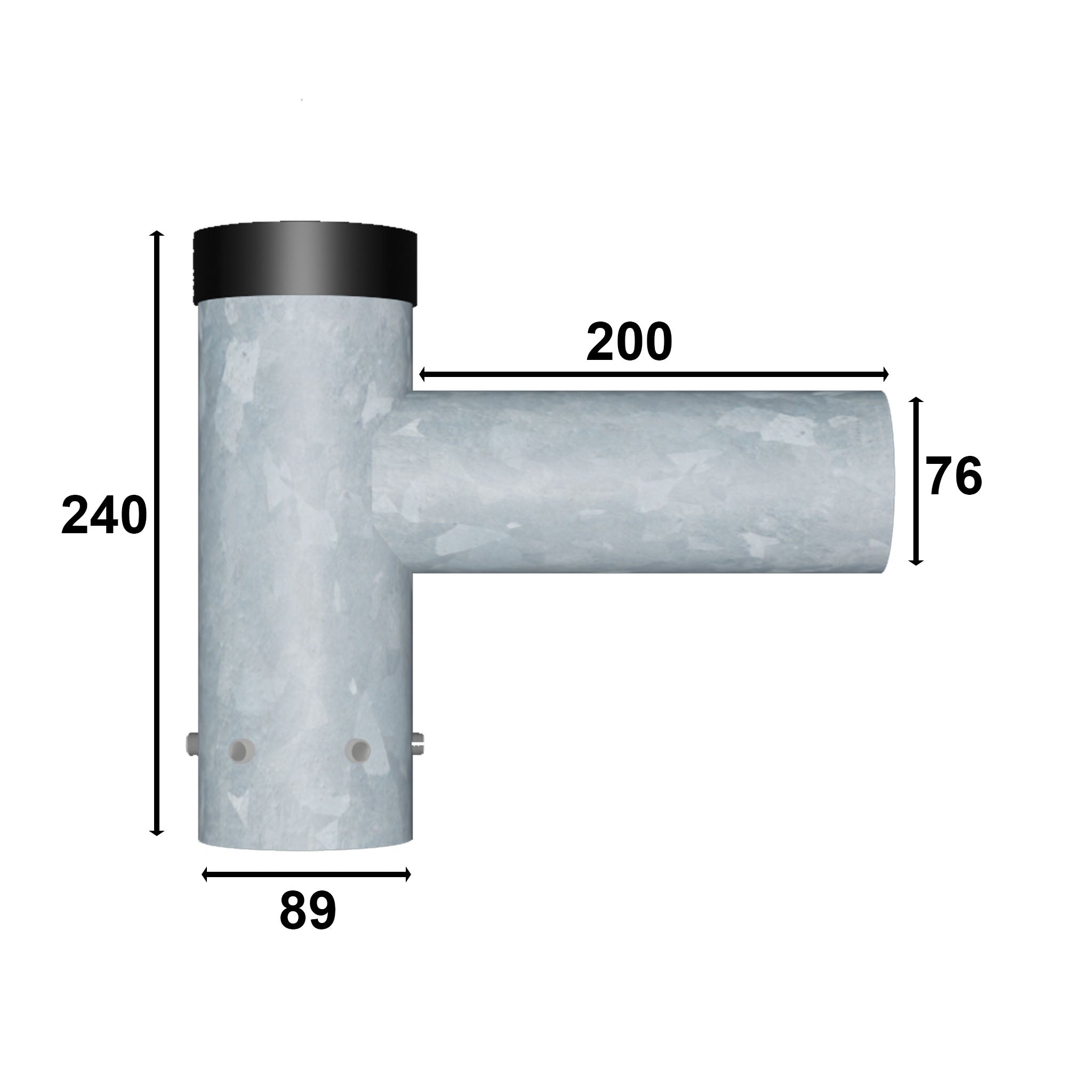 Single Outreach Arm Lantern Bracket - Suitable for 3m to 12m Columns