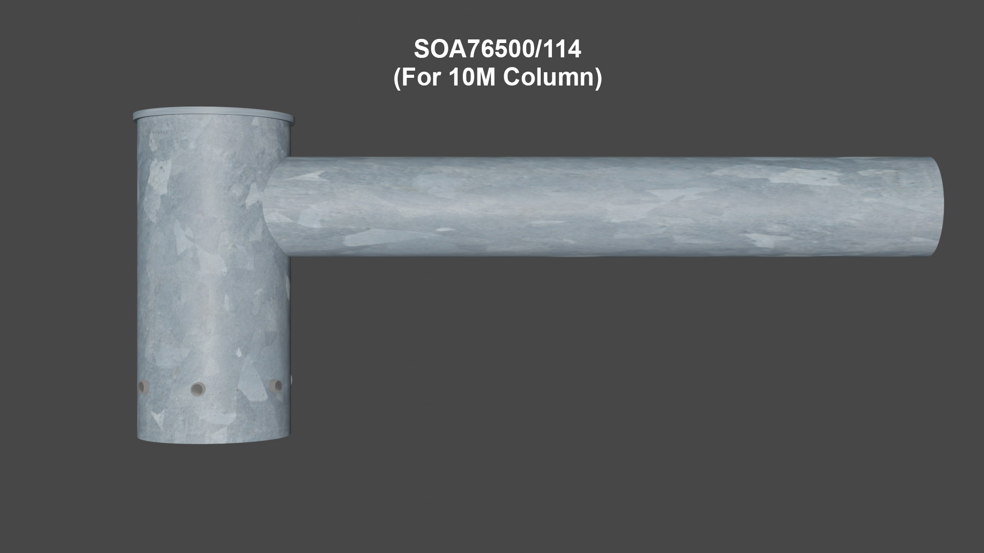 Single Outreach Arm Lantern Bracket - Suitable for 3m to 12m Columns