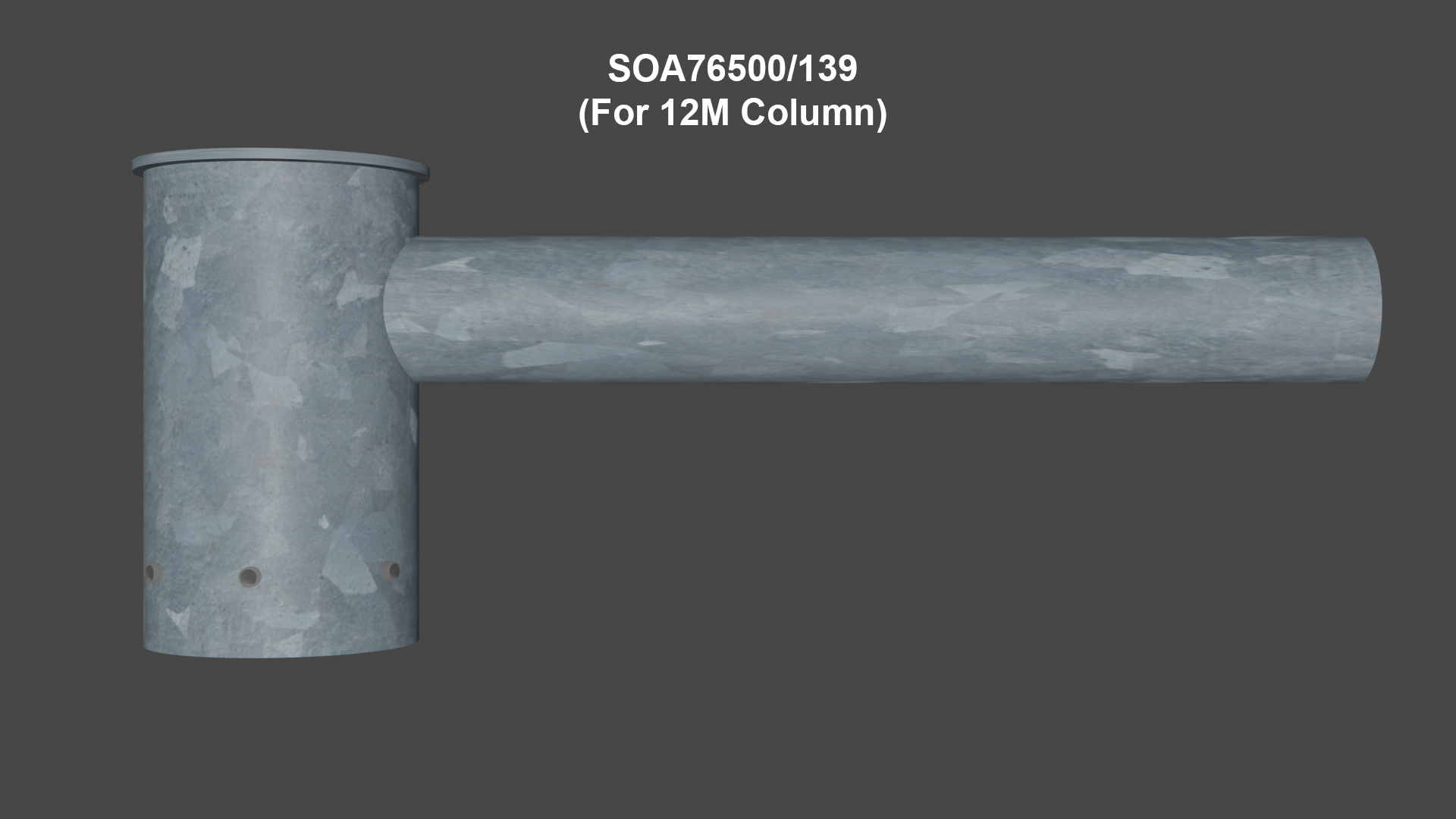 Single Outreach Arm Lantern Bracket - Suitable for 3m to 12m Columns