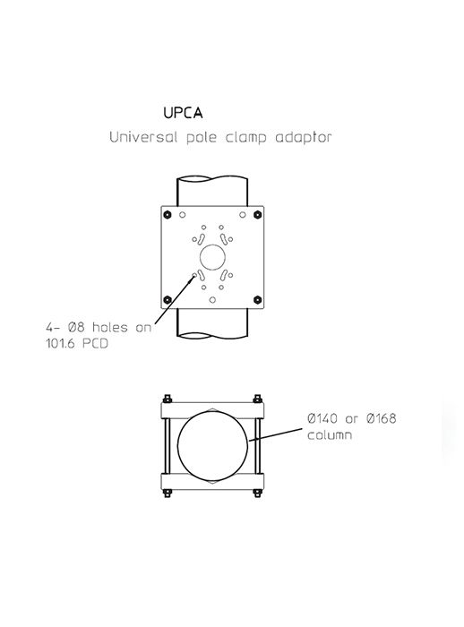 Pole Mounted Bracket - Lighting or CCTV - Multiple Sizes Available