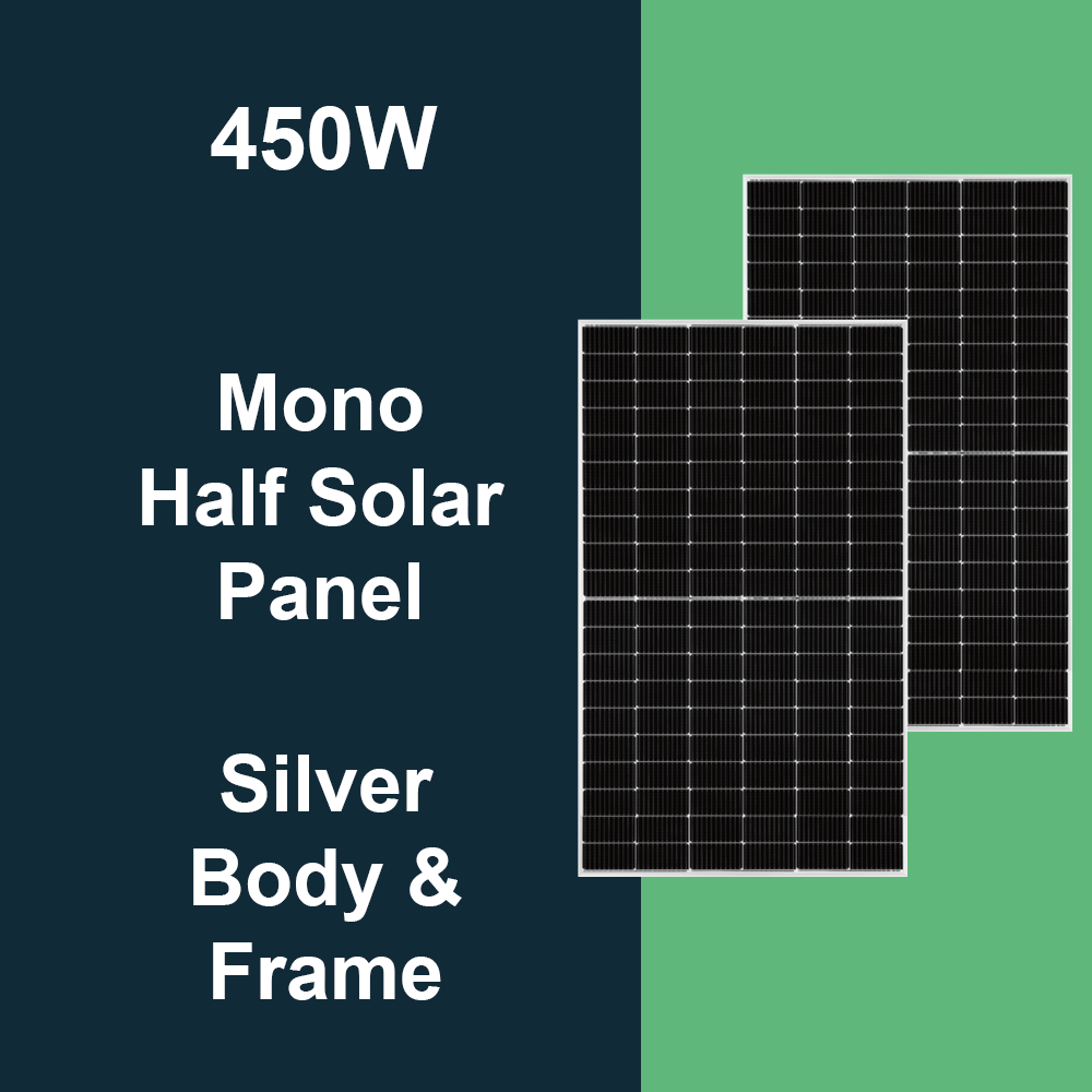 450W - Mono Solar Panel | Silver Body and Frame