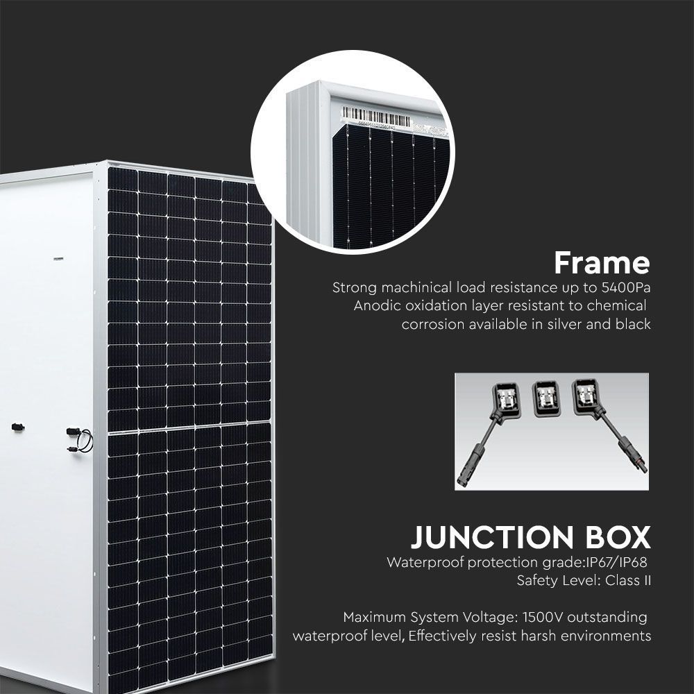 450W - Mono Solar Panel | Silver Body and Frame