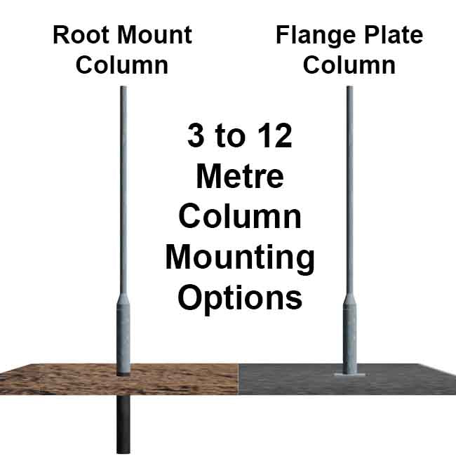 3 to 12 Metres Galvanized Lighting Column Lamp Post