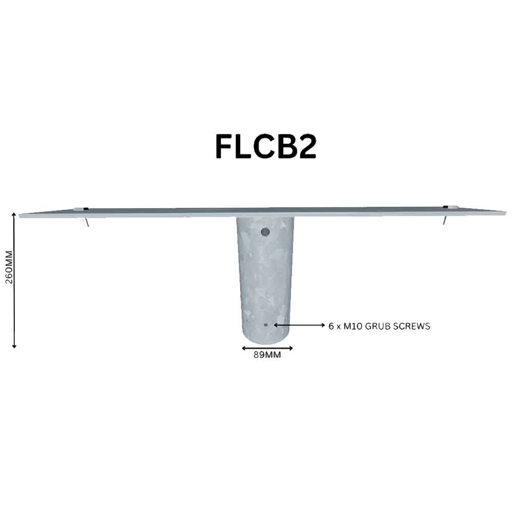 Twin Floodlight Column Bracket - Suitable for 3m to 12m Columns