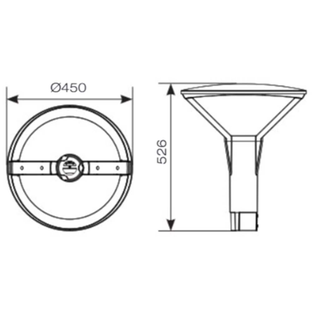 20W to 75W Helio Amenity LED Post-Top Lantern IP66 CCT