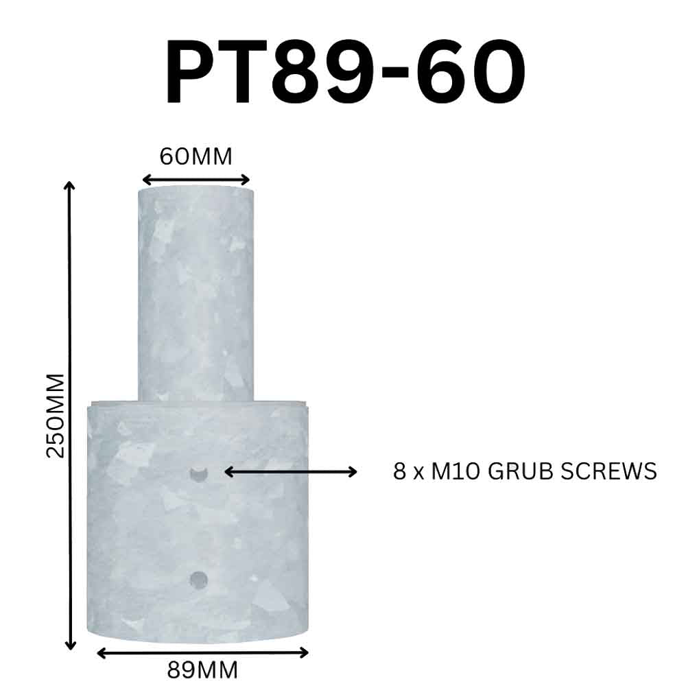 PT89-60 - Post Top Spigot Adaptor