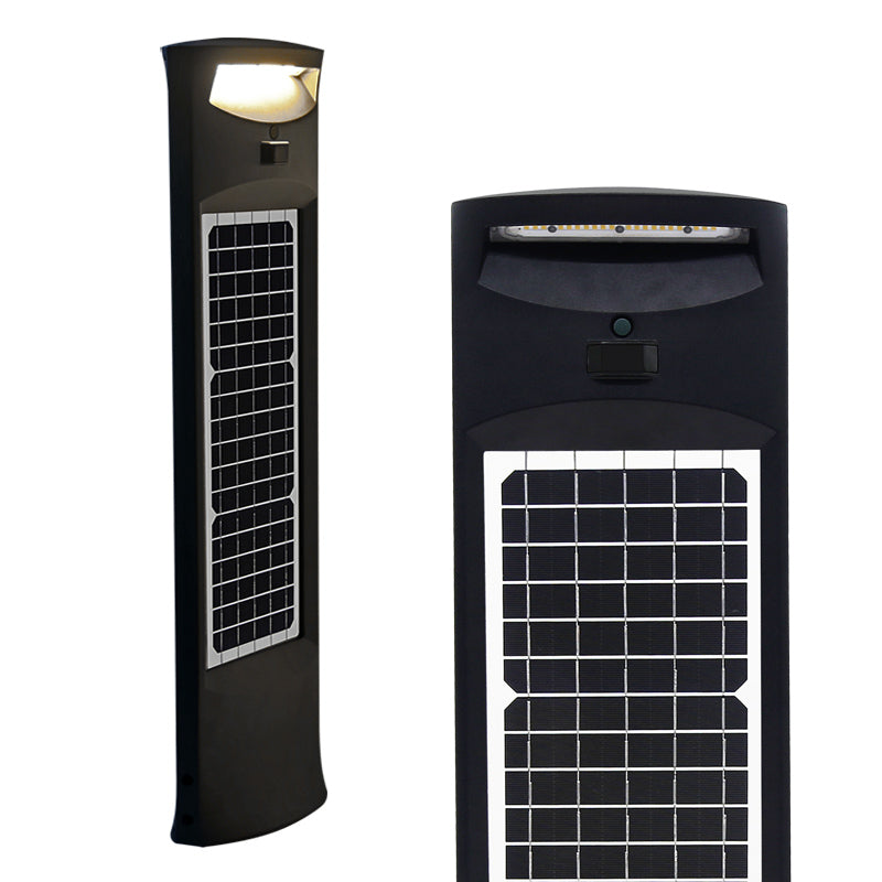 20W LED Solar Bollard Black 2,200 Lumens Day Light IP65