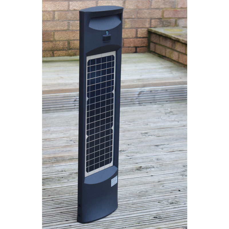 20W LED Solar Bollard Black 2,200 Lumens Day Light IP65