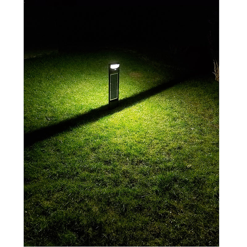 20W LED Solar Bollard Black 2,200 Lumens Day Light IP65