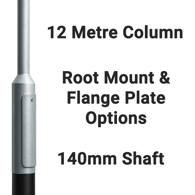 12m lamp post for CCTV or LED street lighting – galvanized steel column