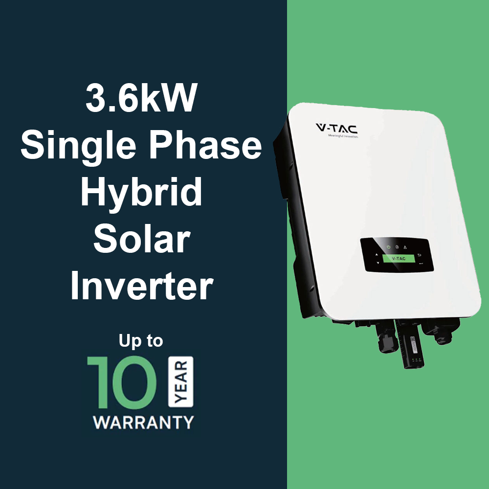 3.6kW Single Phase Hybrid Solar Inverter - IP65 -  Up To 10 Year Warranty