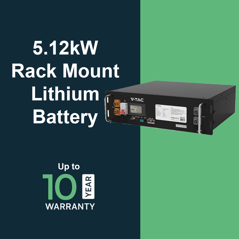 5.12kWh Rack Mounted Lithium Battery for Solar System - 5 Year Warranty