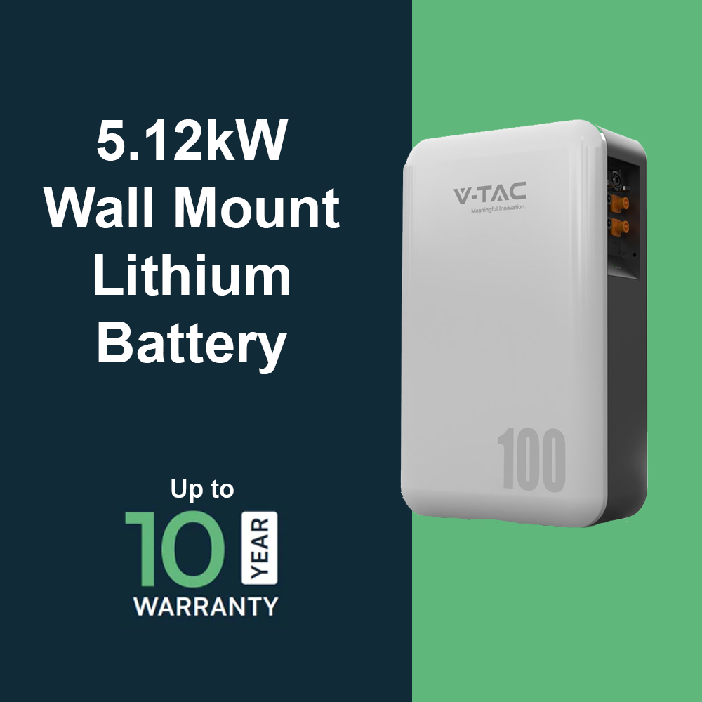 5.12kWh Wall Mounted Lithium Battery for Solar System - Up To 10 Year Warranty