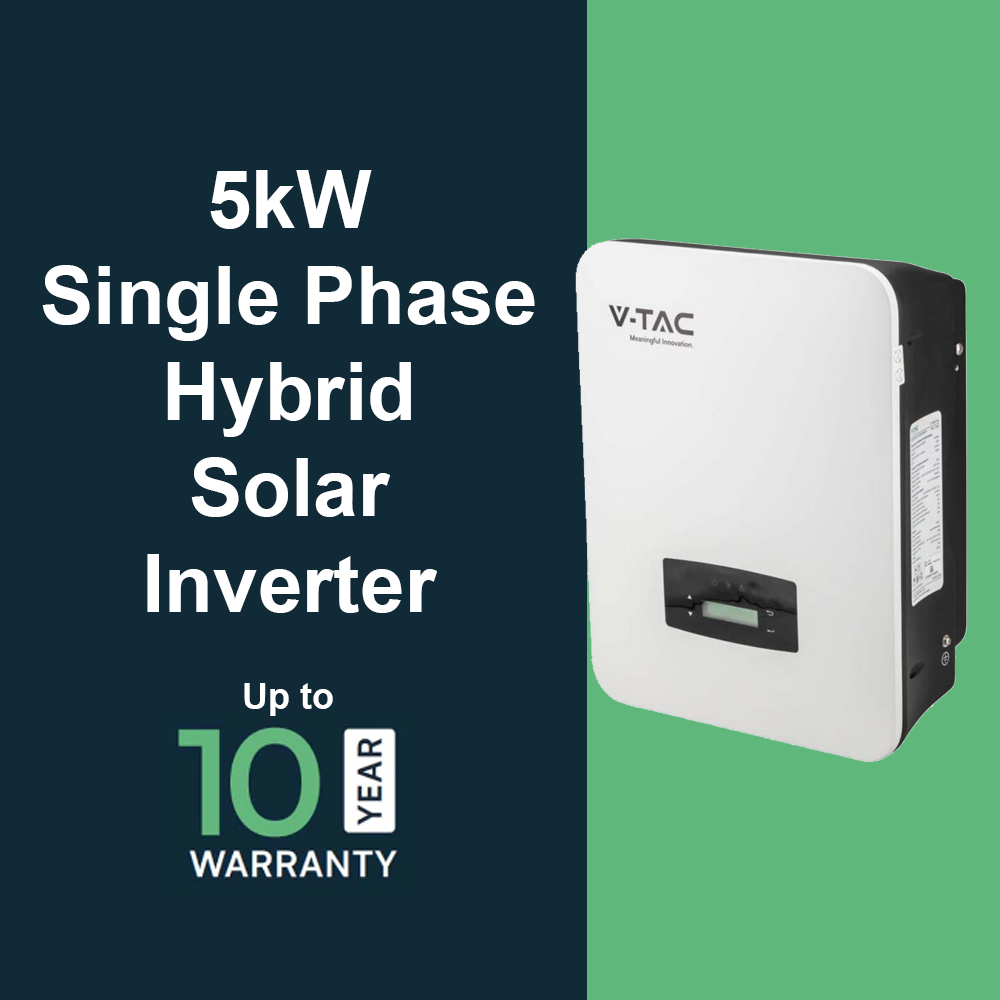 5kW Single Phase Hybrid Solar Inverter IP20 - Up To 10 Year Warranty