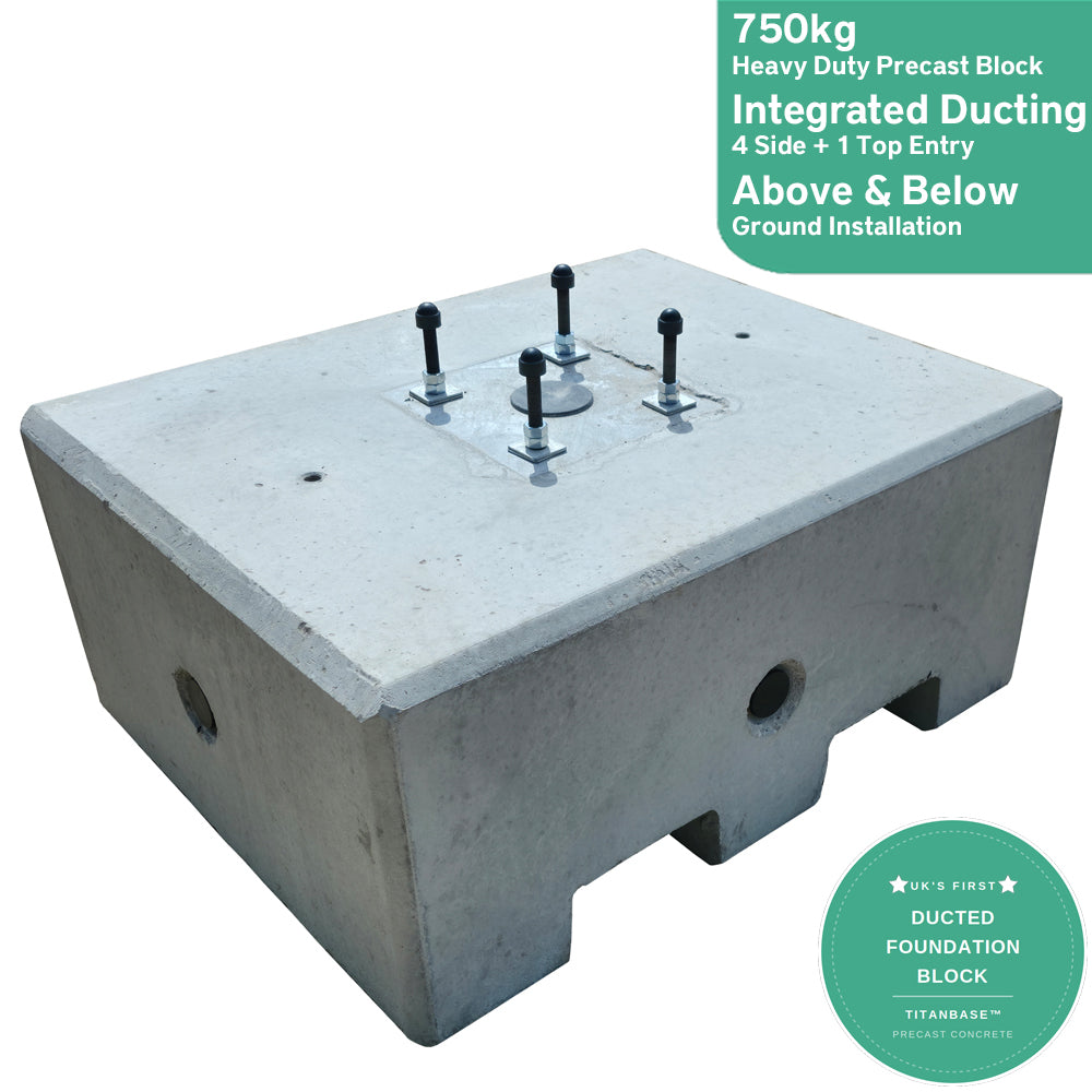 TitanBase™ Ducted Precast Foundation Block for Lighting Columns