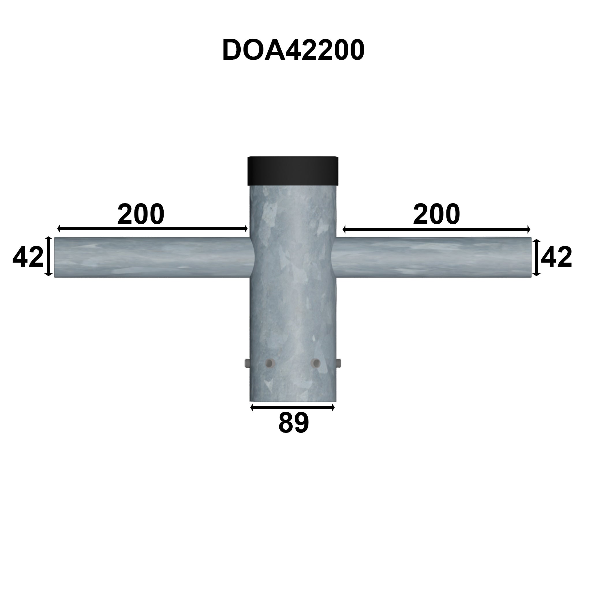 Double Outreach Arm Lantern Bracket - Suitable for 3m to 12m Columns