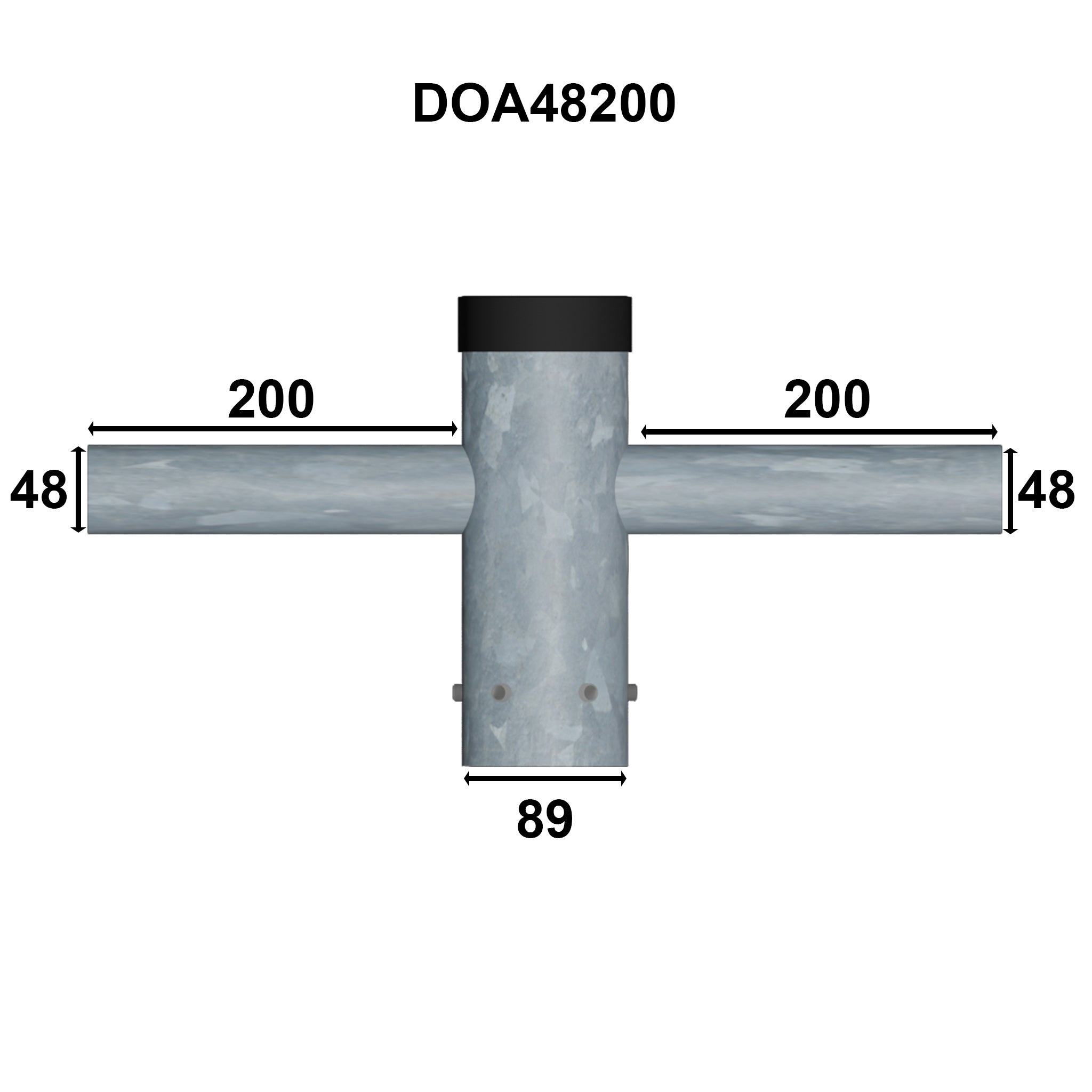 Double Outreach Arm Lantern Bracket - Suitable for 3m to 12m Columns