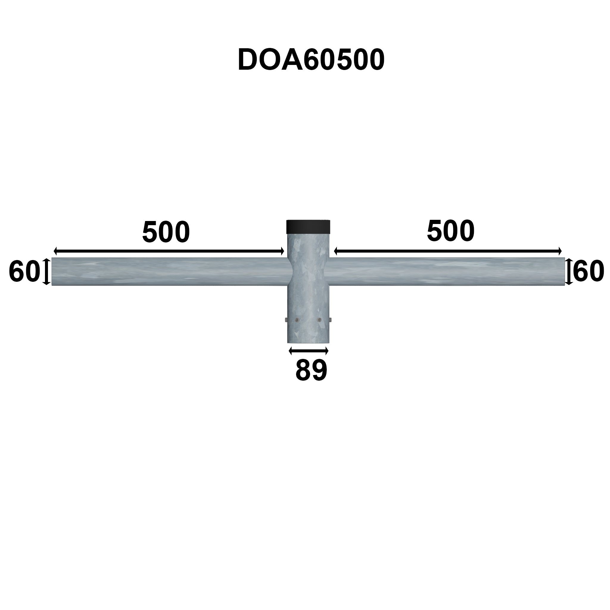 Double Outreach Arm Lantern Bracket - Suitable for 3m to 12m Columns