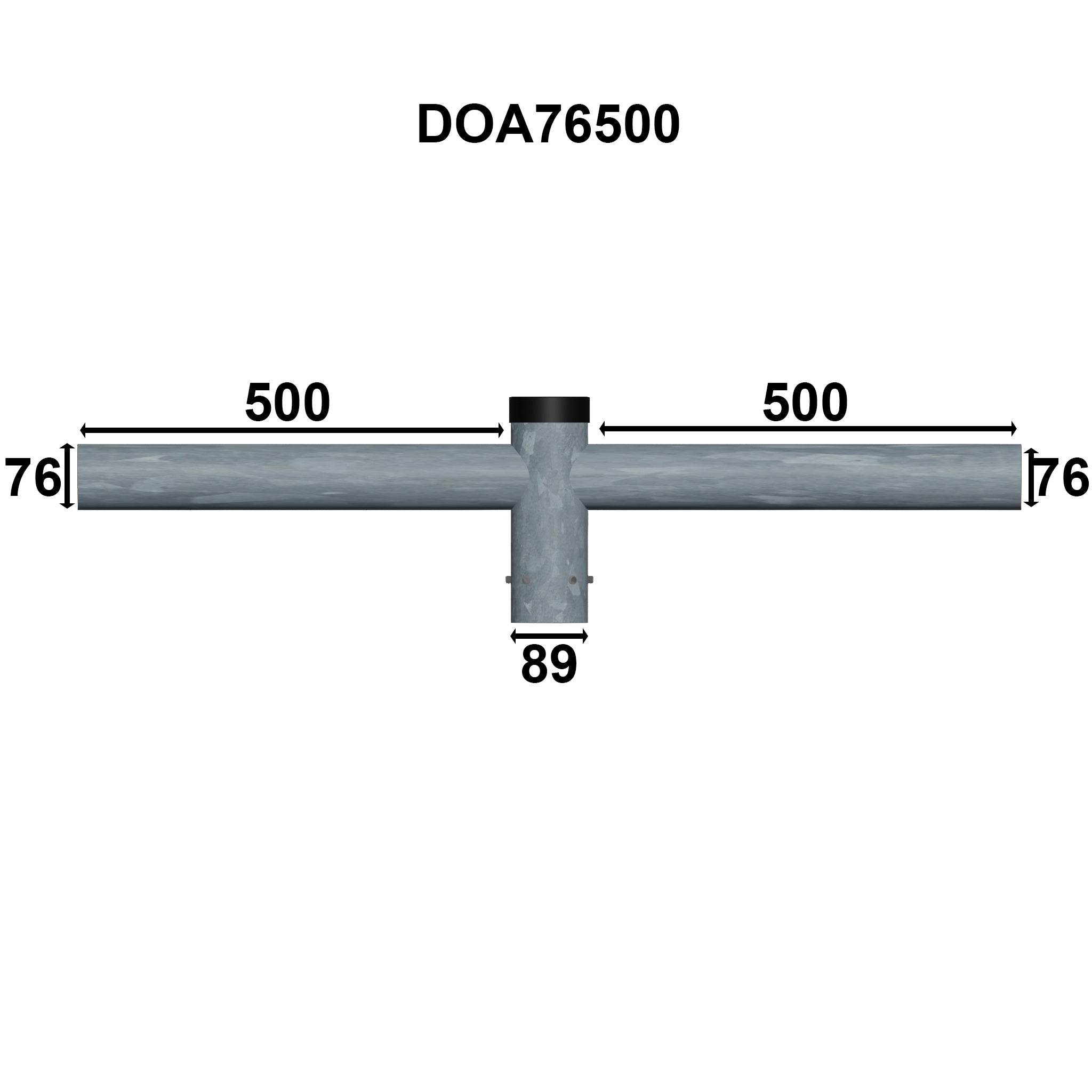 Double Outreach Arm Lantern Bracket - Suitable for 3m to 12m Columns
