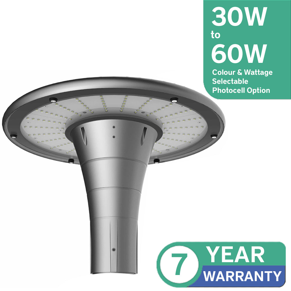 30W to 60W LUXIS PRO LED Post-Top Street Light IP66
