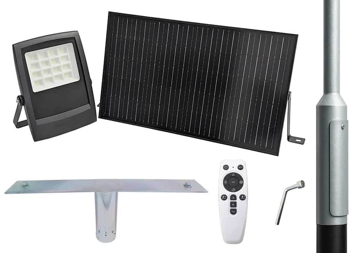LED Solar Floodlight Lighting Column Package