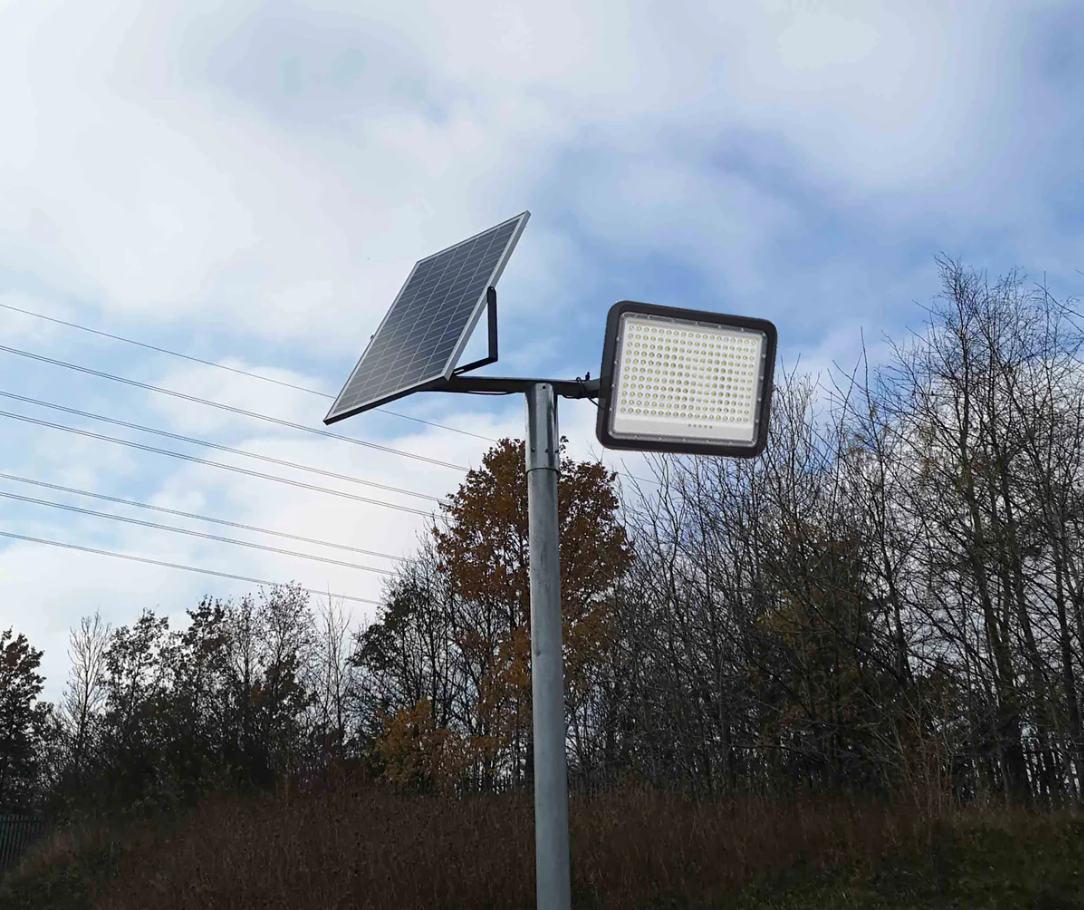 400W Solar LED Floodlight & Lighting Column Packages