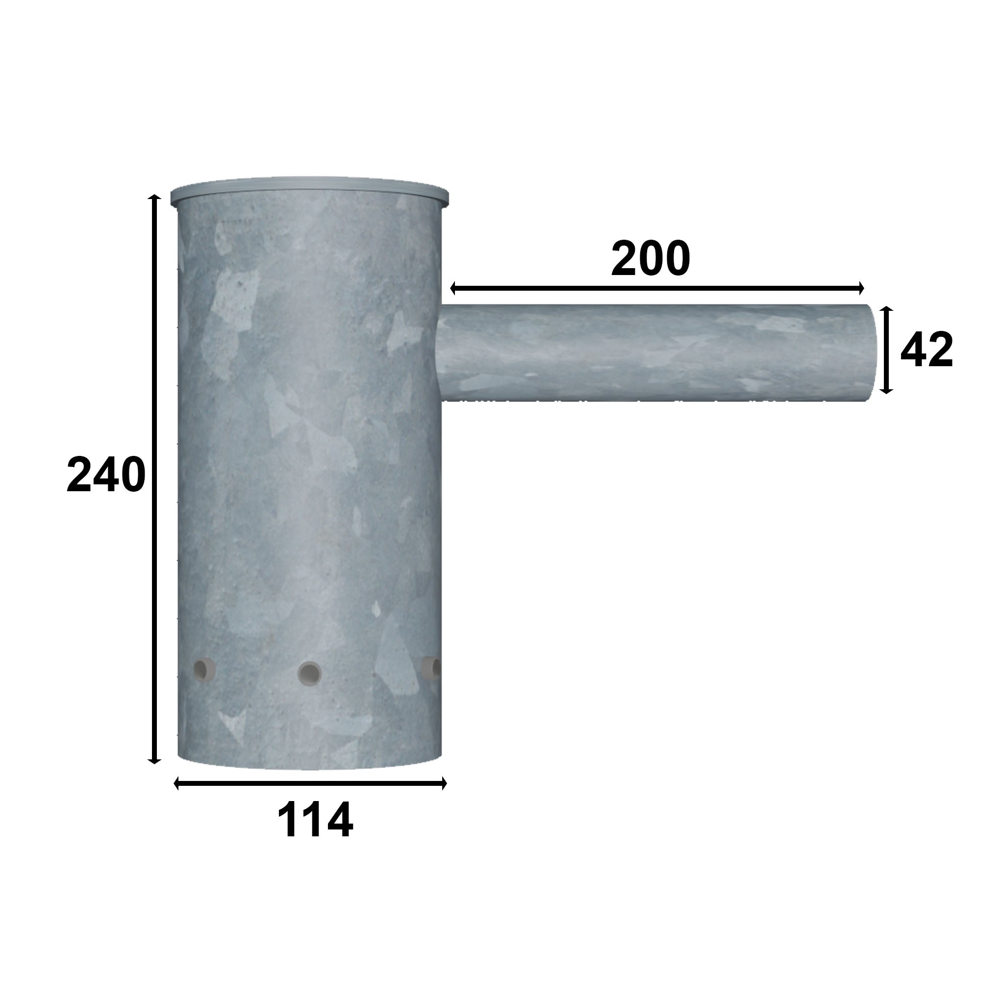 Single Outreach Arm Lantern Bracket - Suitable for 3m to 12m Columns
